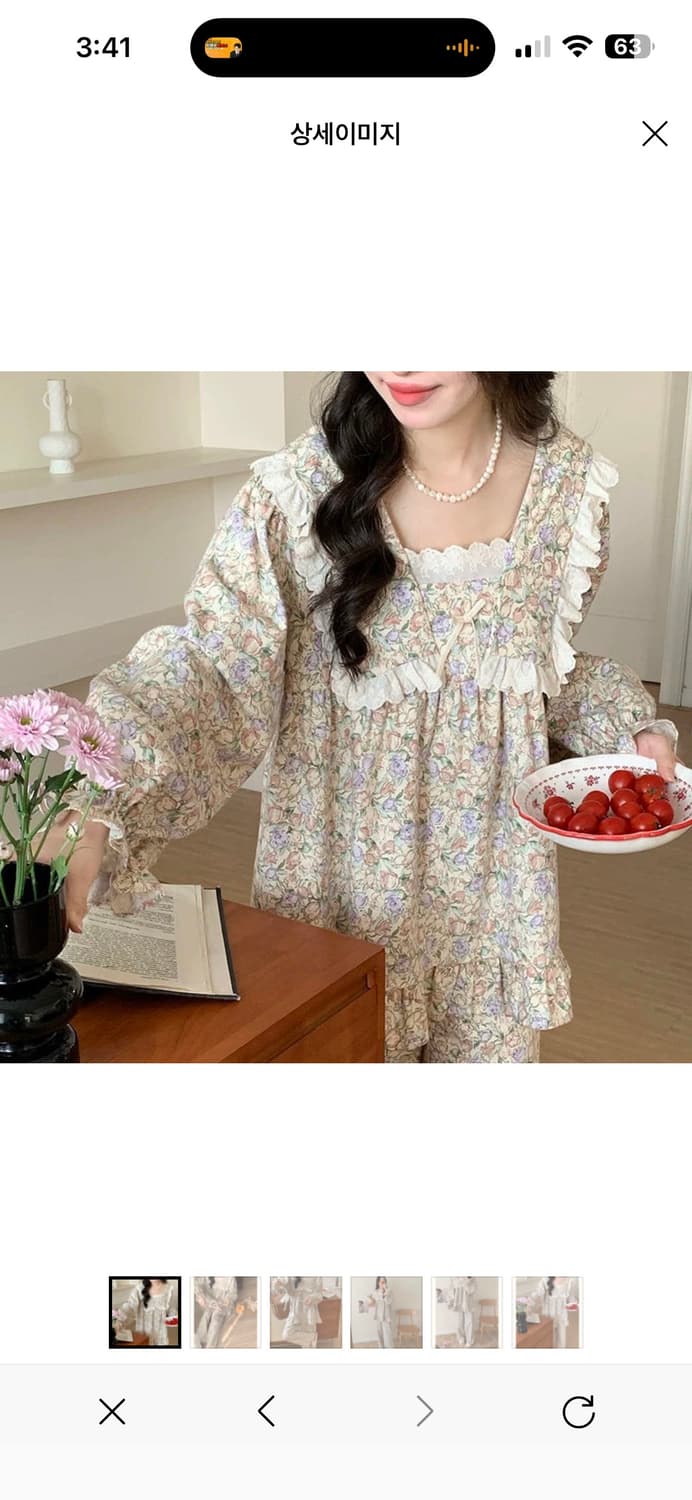 누아젤 기모면 100% 여성 잠옷 세트 상품이미지1