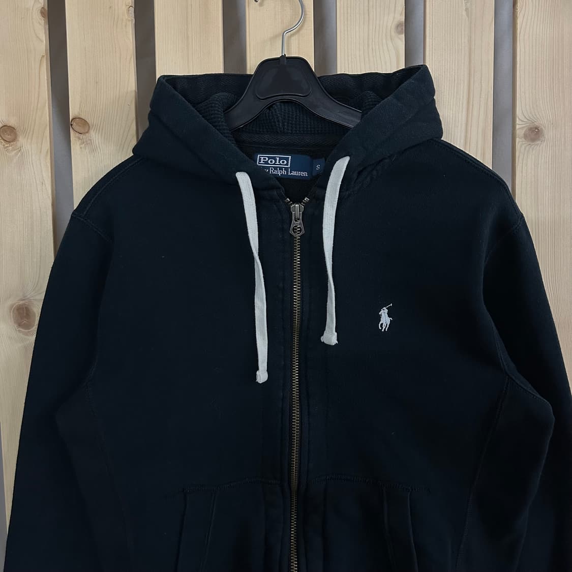 (M) 폴로 랄프로렌 블랙 써멀 후드집업 상품이미지3