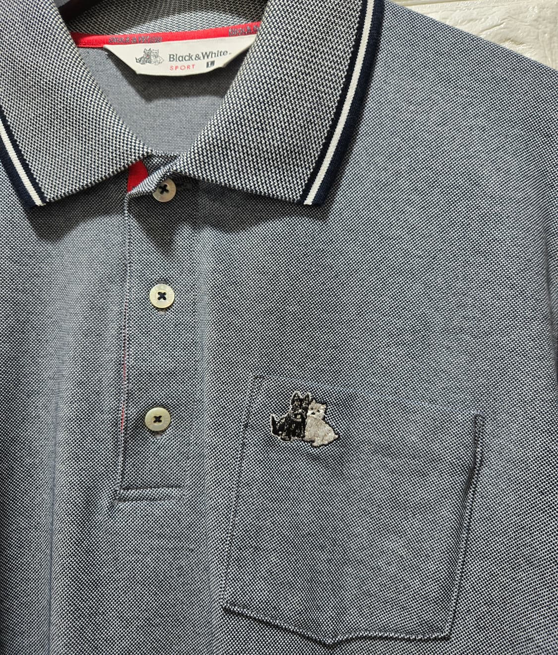 거의새것/ 블랙앤화이트 카라넥 긴팔티 100 상품이미지4