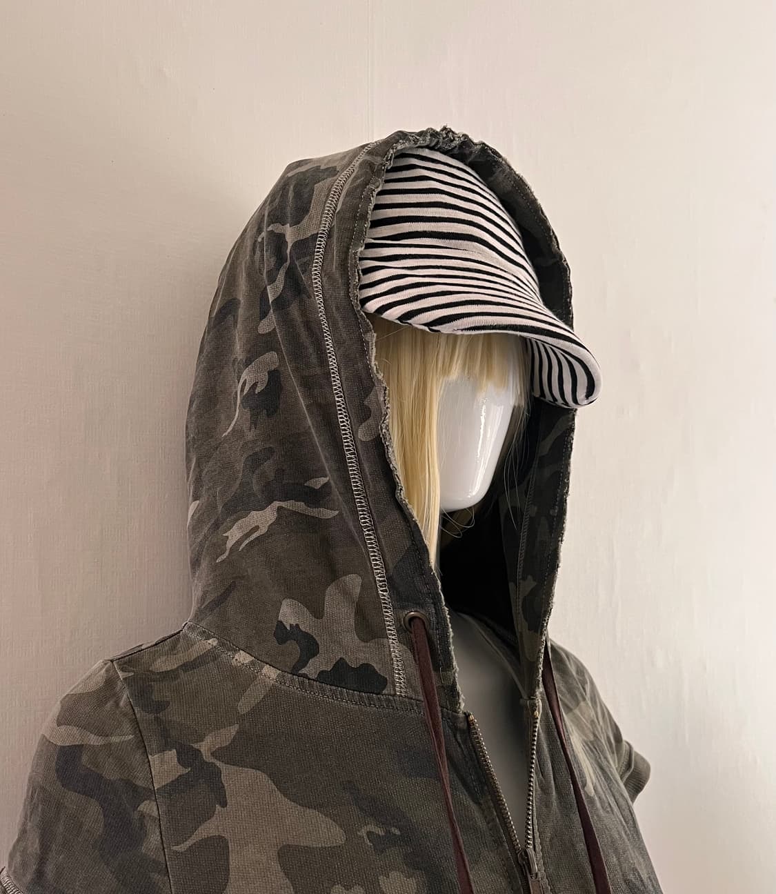 y2k military hoodie 빈티지 카모 밀리터리 후드집업 상품이미지2