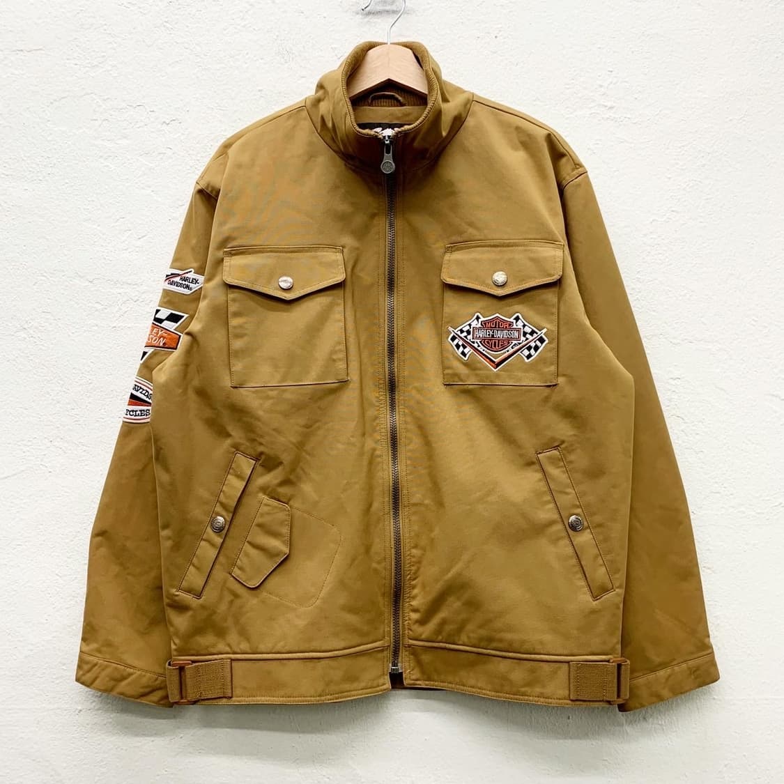 할리데이비슨 베이지 와펜 피그 자켓 상품이미지3