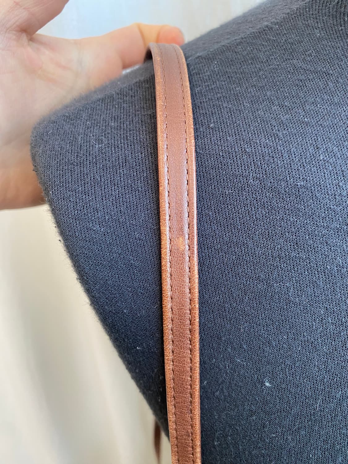 브라운 레더 크로스백 상품이미지8