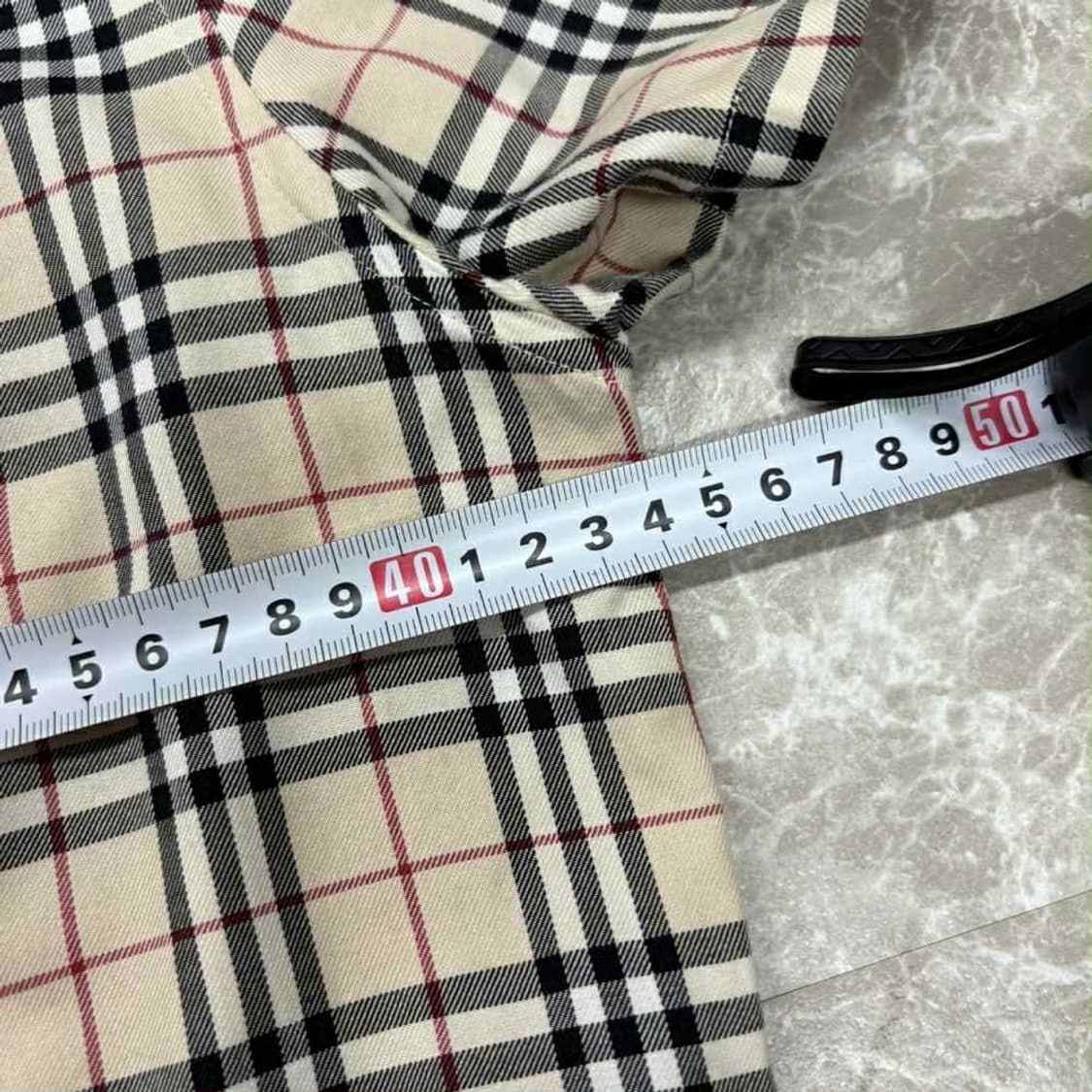 버버리 노바체크 여리핏 걸즈 반팔 셔츠(L) 상품이미지6