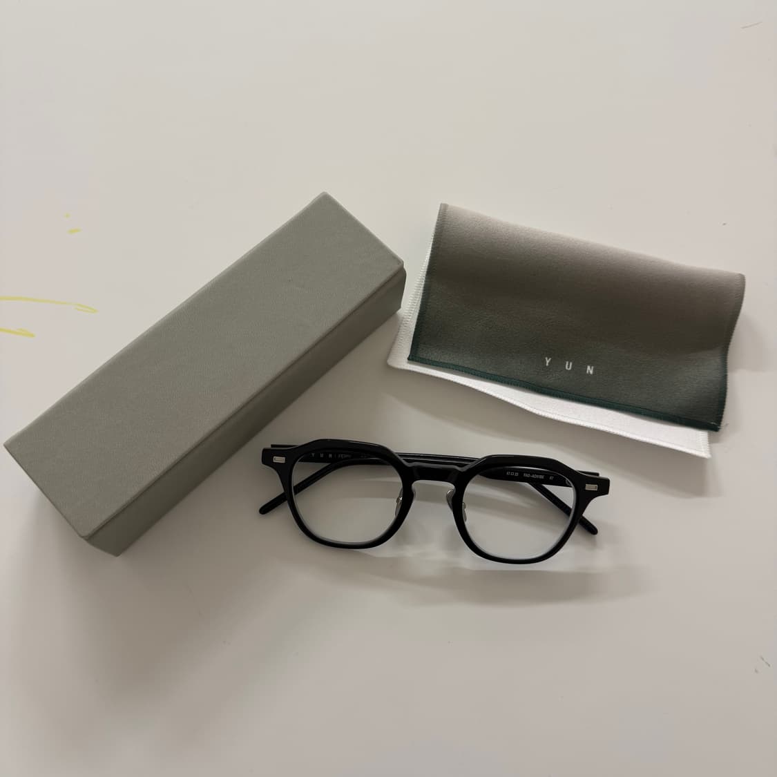 윤안경 fern(블랙)47사이즈 안경 팝니다 상품이미지1
