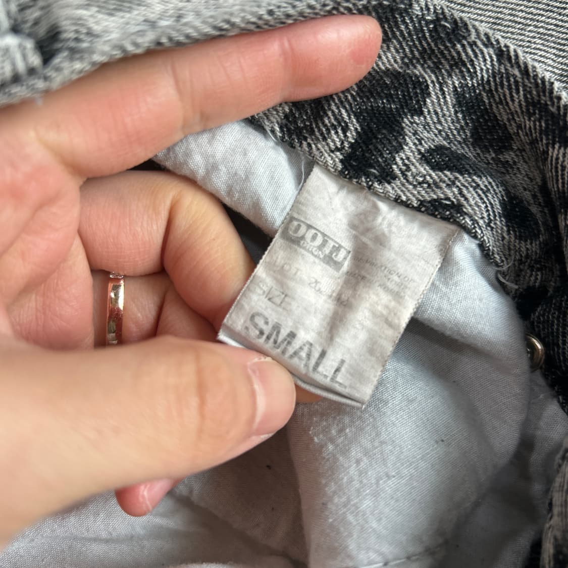 OOTJ vtg 그레이 레오파드 데님팬츠 29 상품이미지5