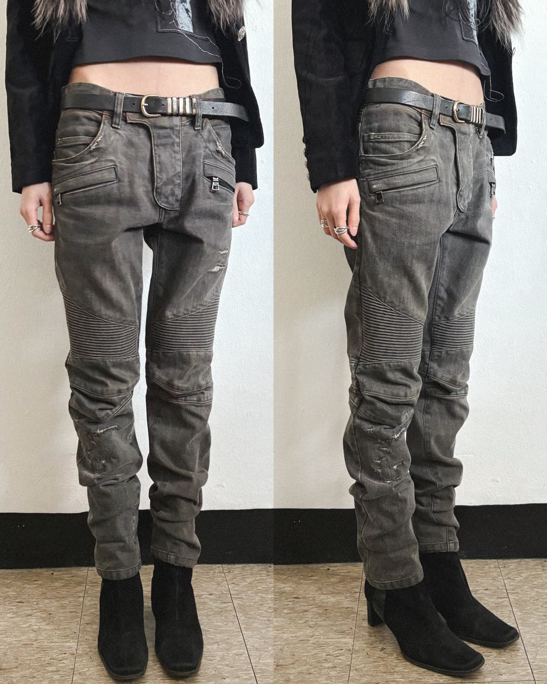 발망 더스티 디스트로이드 바이커 데님 상품이미지1