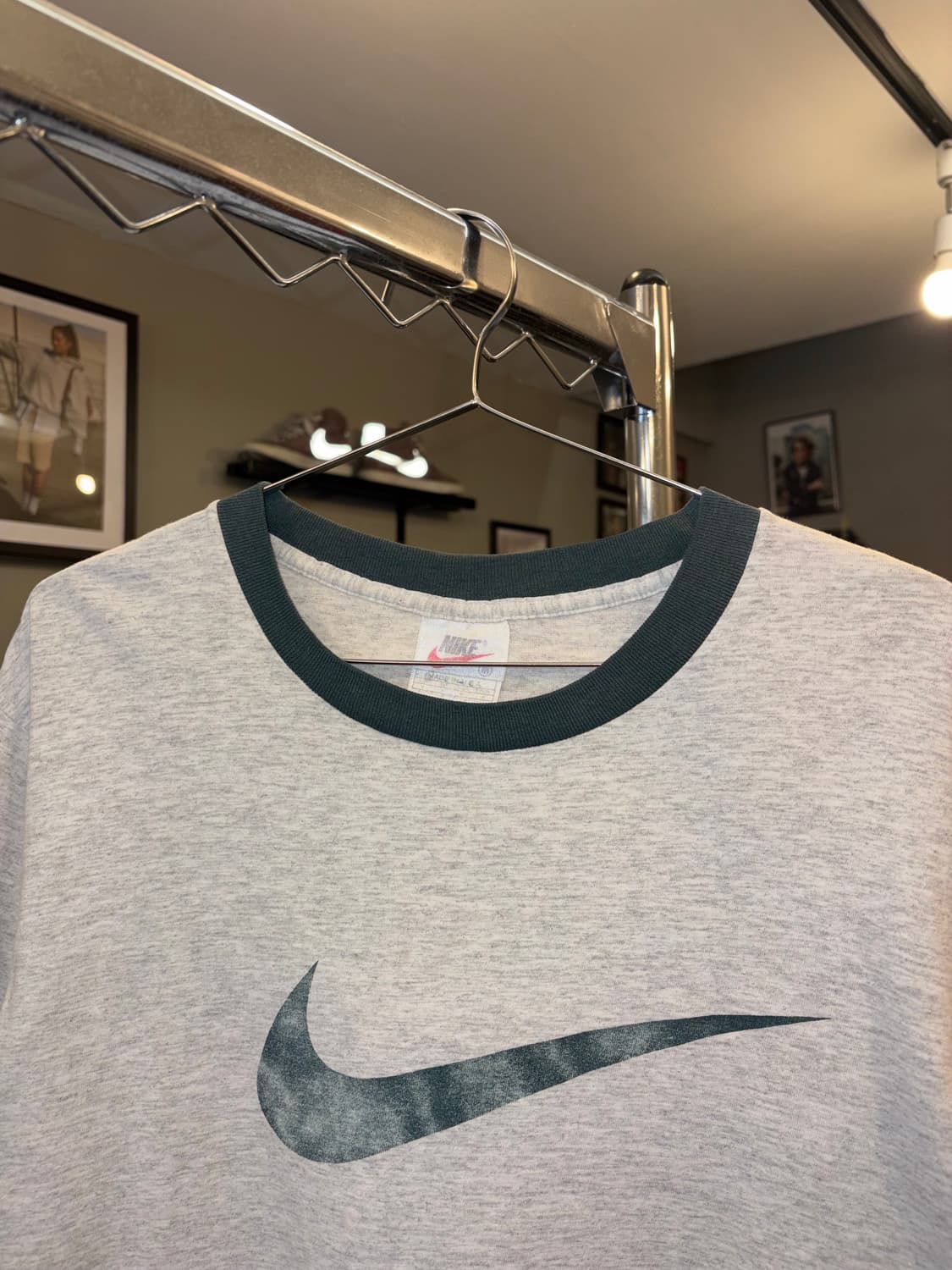 90’s Nike big swoosh logo faded T-shirt 상품이미지4