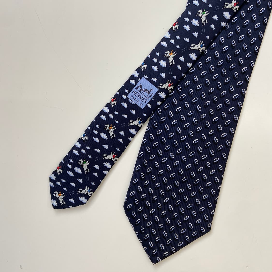 에르메스 기하학 모노그램 넥타이 정품 명품(HERMES) 8.7cm 상품이미지1