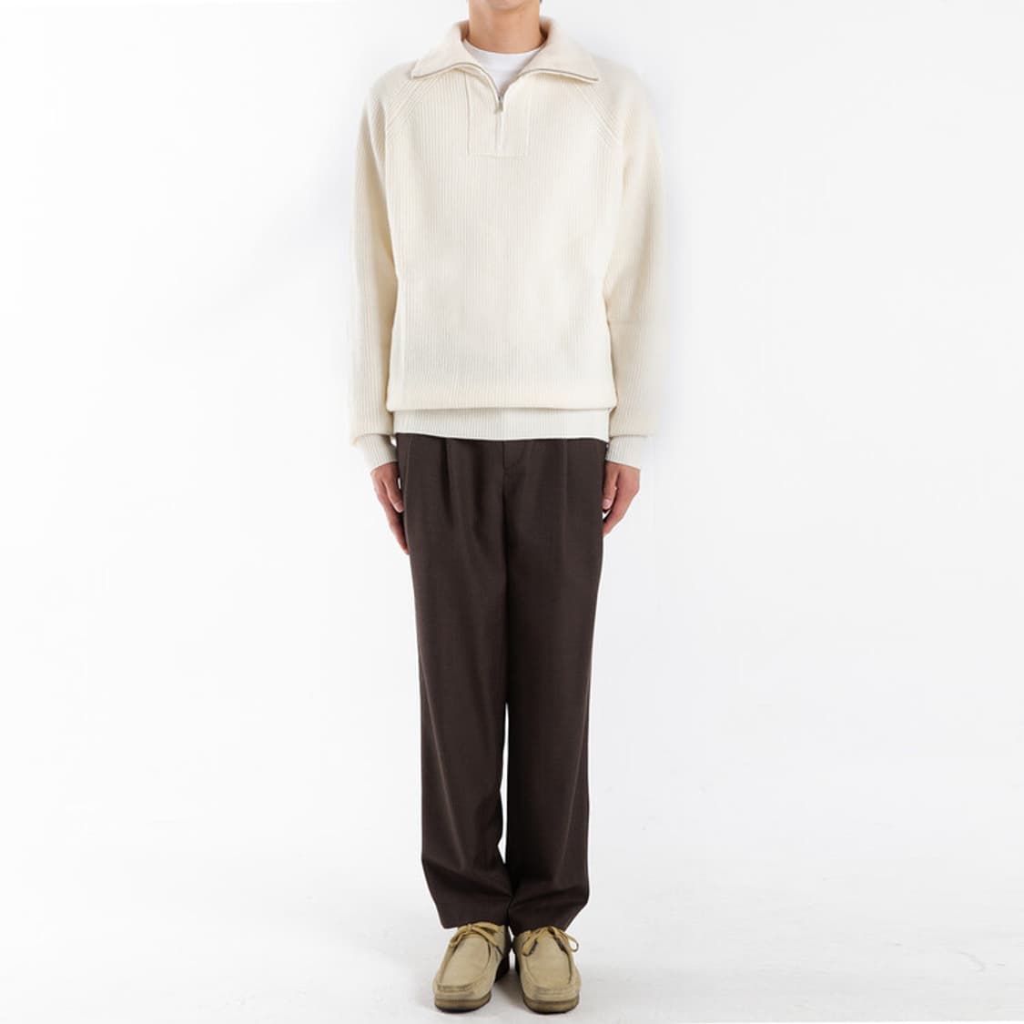 Worthwhile Movement 하프집업 니트 아이보리 2 상품이미지2