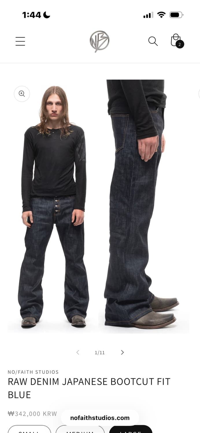 Nofaithstudios raw Japanese bootcut fit  상품이미지1