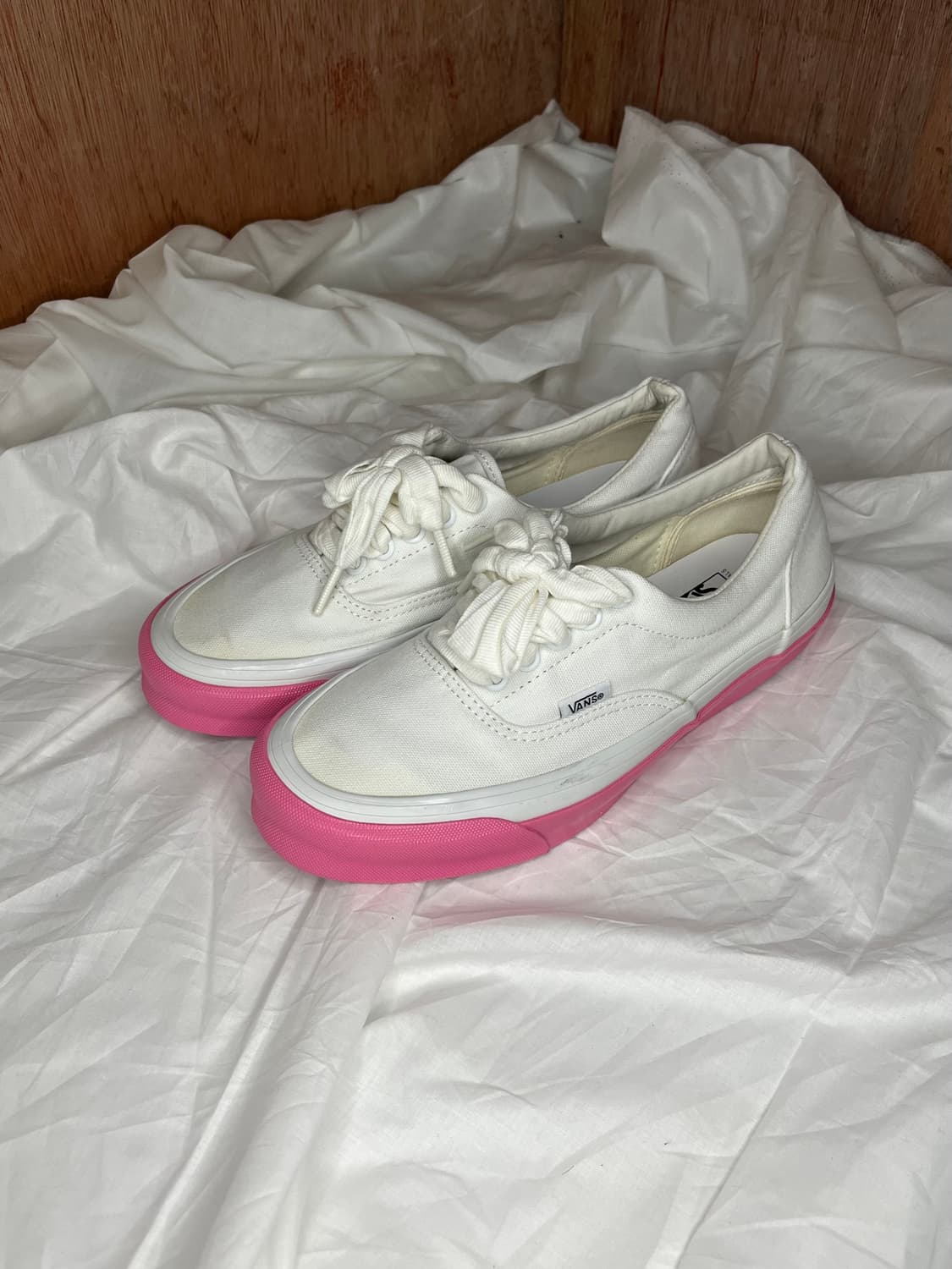 꼼데다르송 걸 반스 네라 핑크 롱 스니커즈 상품이미지1