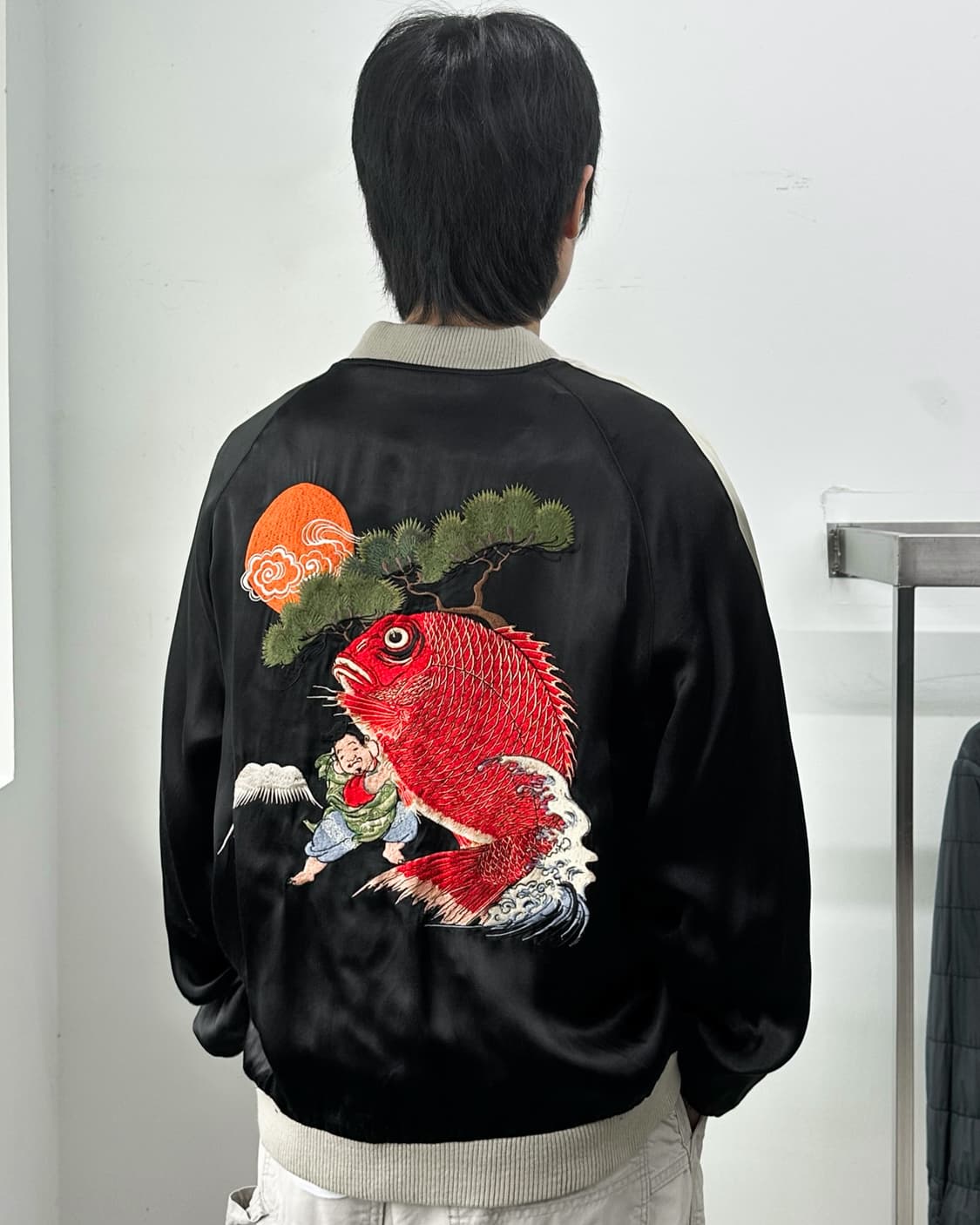 스크립트 수베니어 리버시블 레이온 사틴 스카쟌 상품이미지3