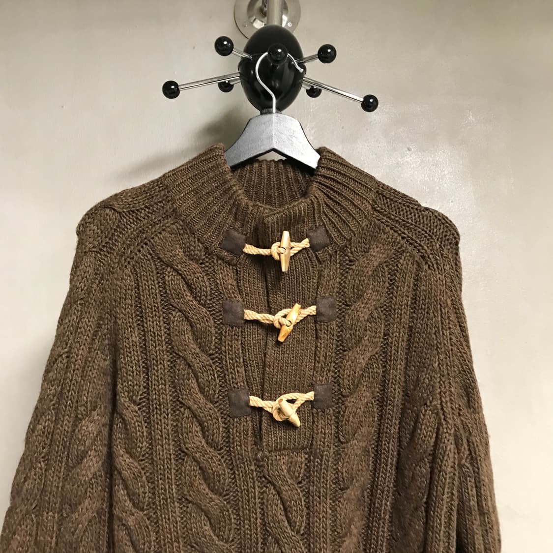 폴로 랄프로렌 케이블 버튼 니트 브라운 S 상품이미지2