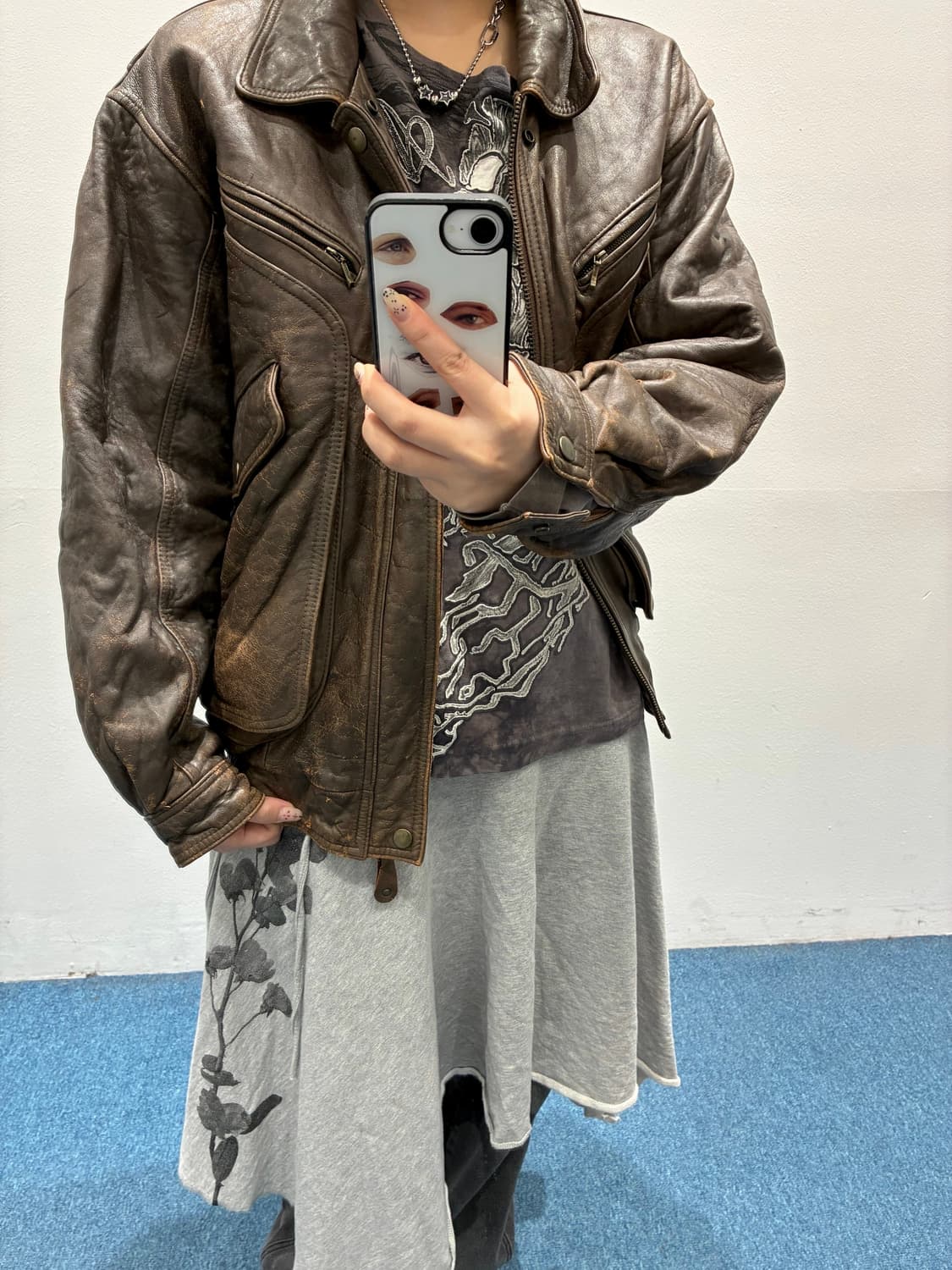 빈티지 레더 자켓 상품이미지1