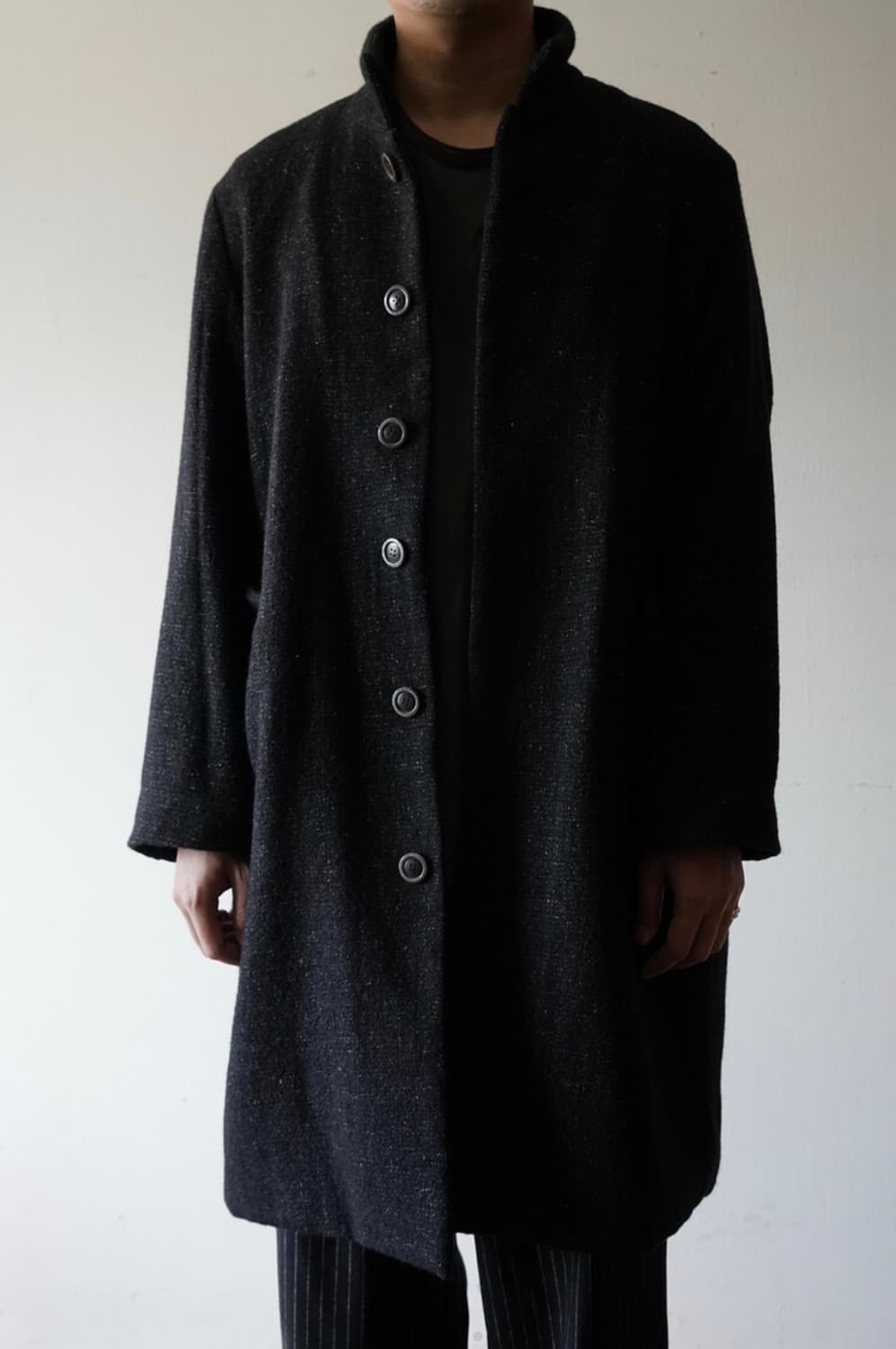 [m] 워드로브41 라이브러리 코트 멜란지블랙 상품이미지2