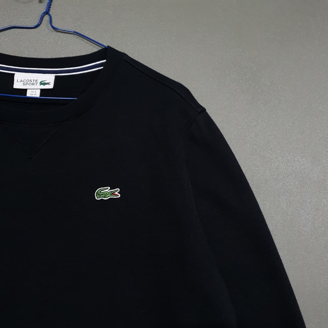 100) 라코스테 스포츠 신형 크록 맨투맨 크루넥 스웻셔츠 블랙 상품이미지3