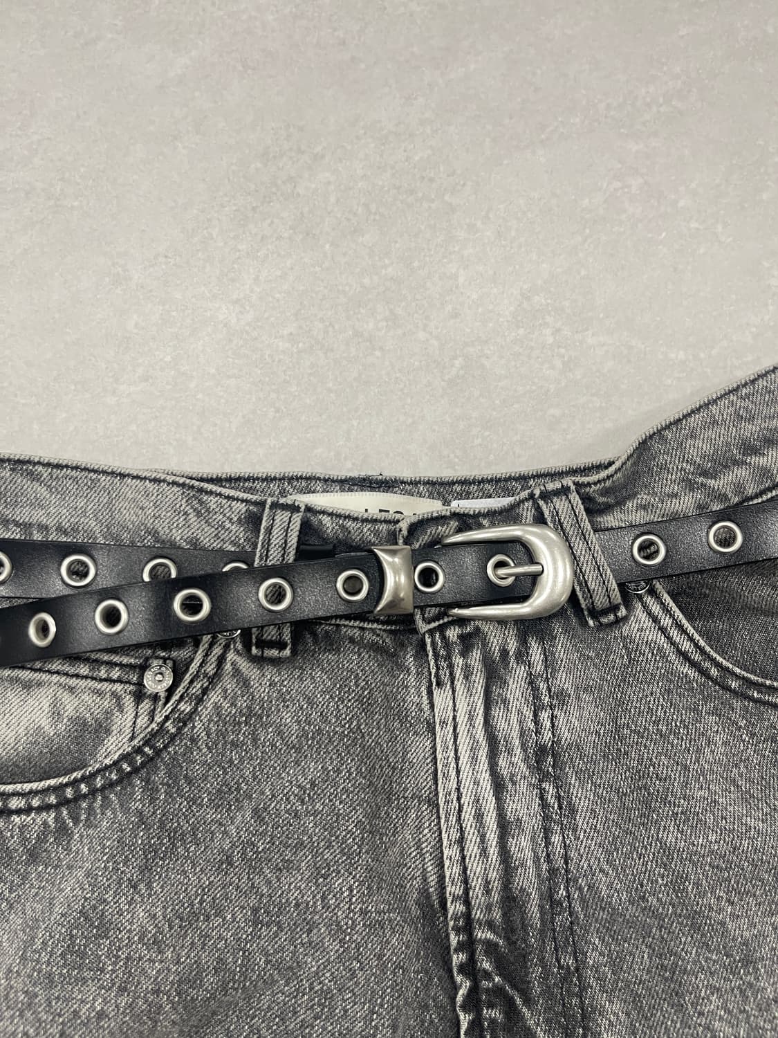 90‘s 스터드 가죽벨트 상품이미지1