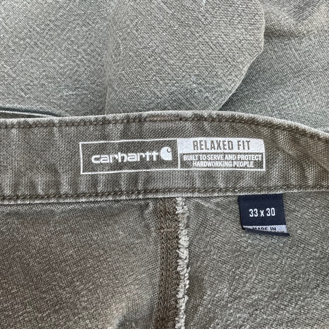 Carhartt 헤비 워크 카팬터 팬츠 카키 p160 상품이미지8