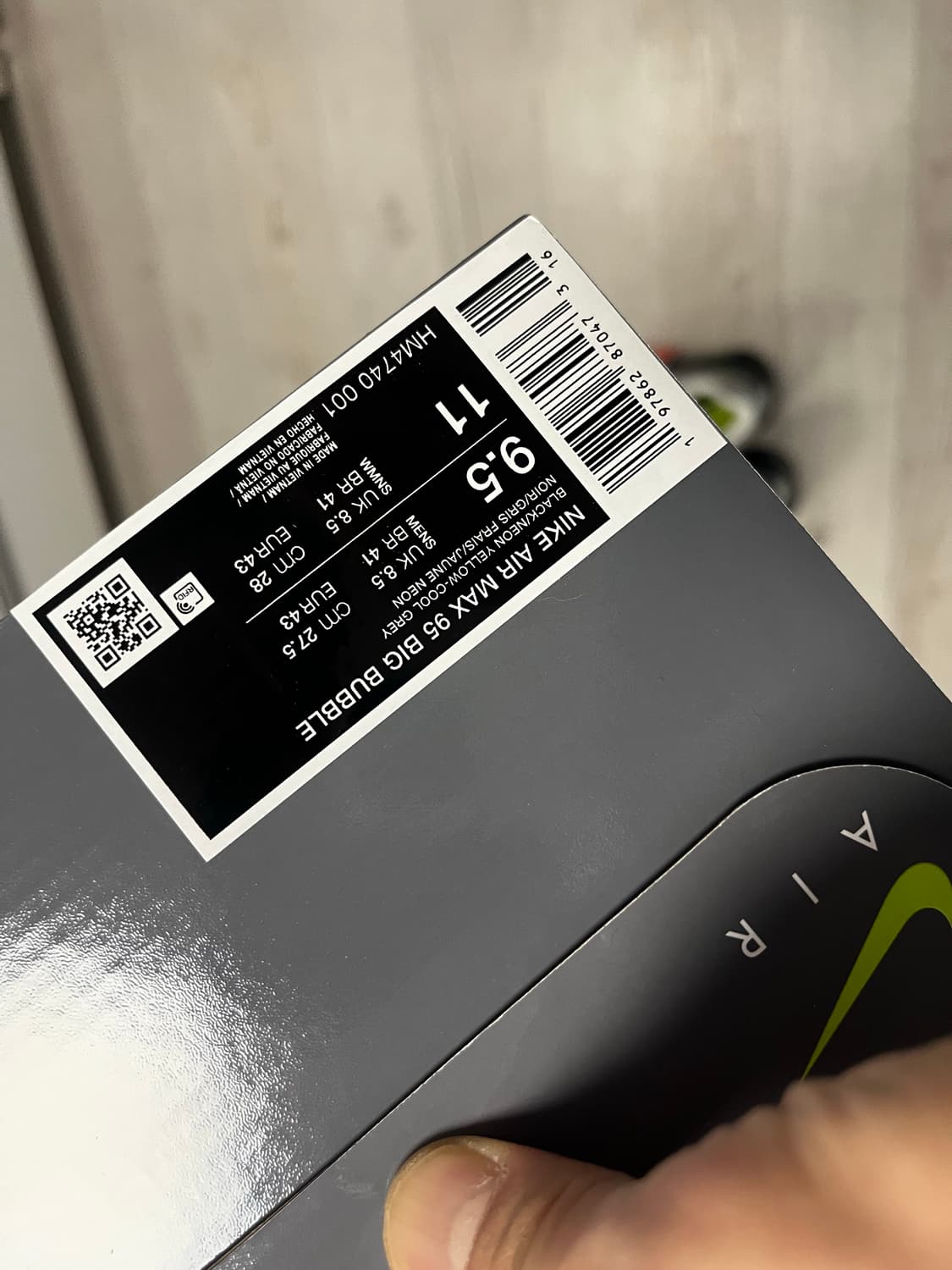 나이키 에어맥스95 빅버블 네온(새제품) 상품이미지4