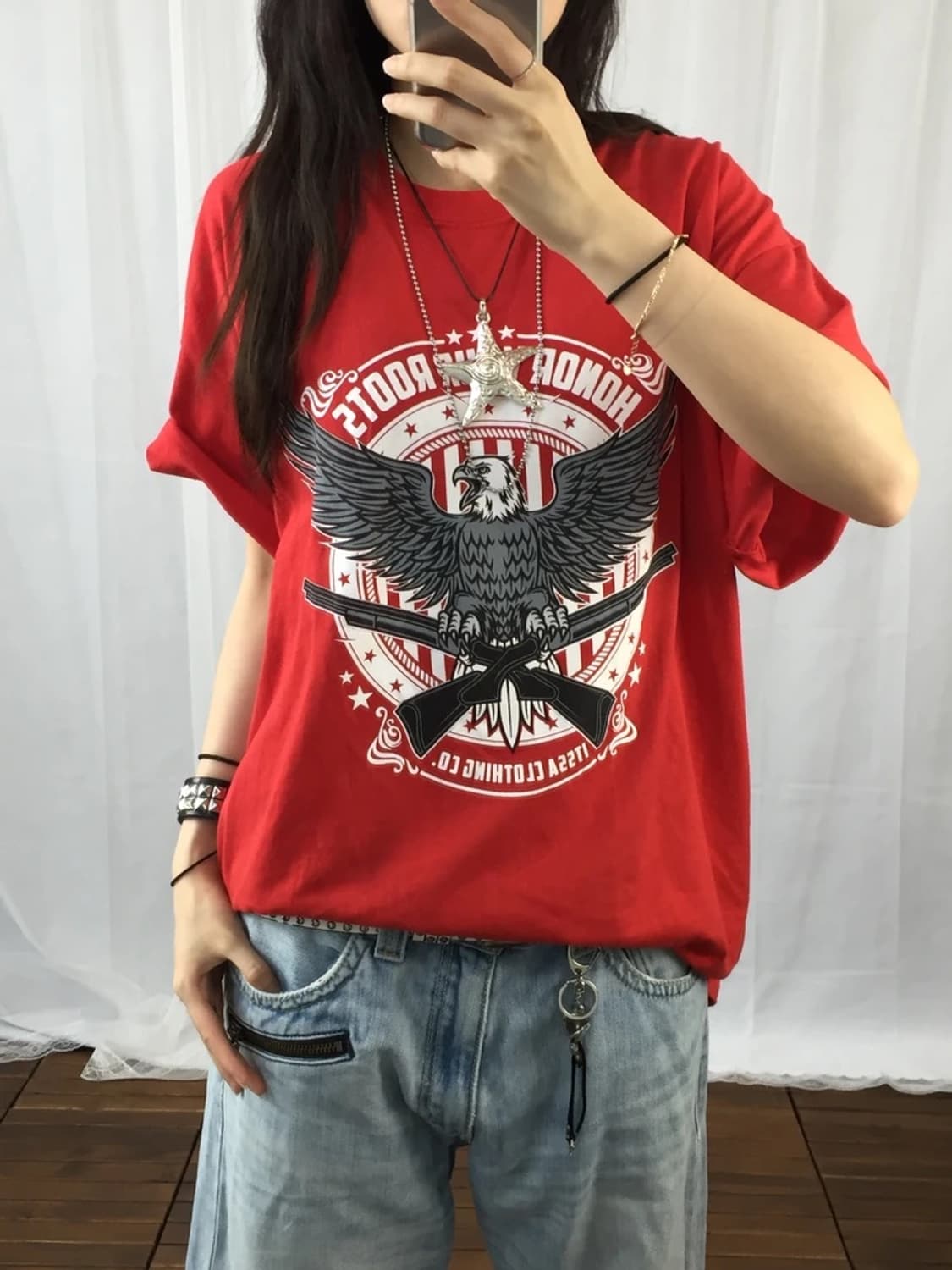 Gildan Honor Roots Eagle Tee Red 상품이미지3