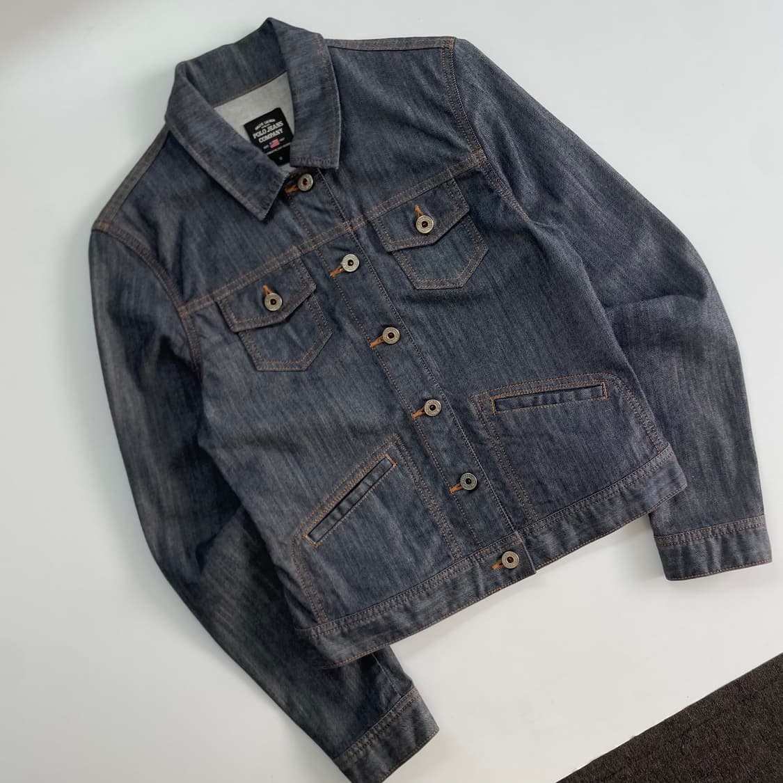 Polo jeans 폴로 진스 우먼스 성조기 스티치 데님 트러커자켓 상품이미지2