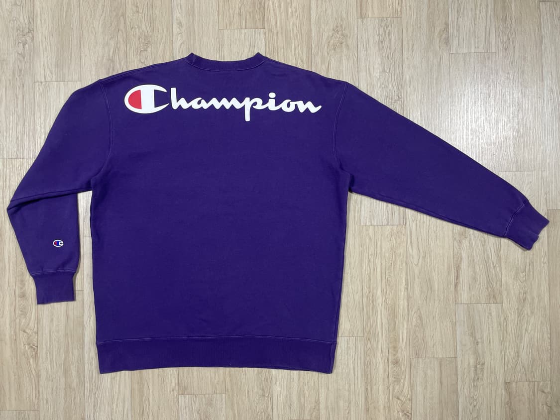 110) 80's 복각 챔피온 뉴욕대 빅로고 맨투맨 상품이미지3
