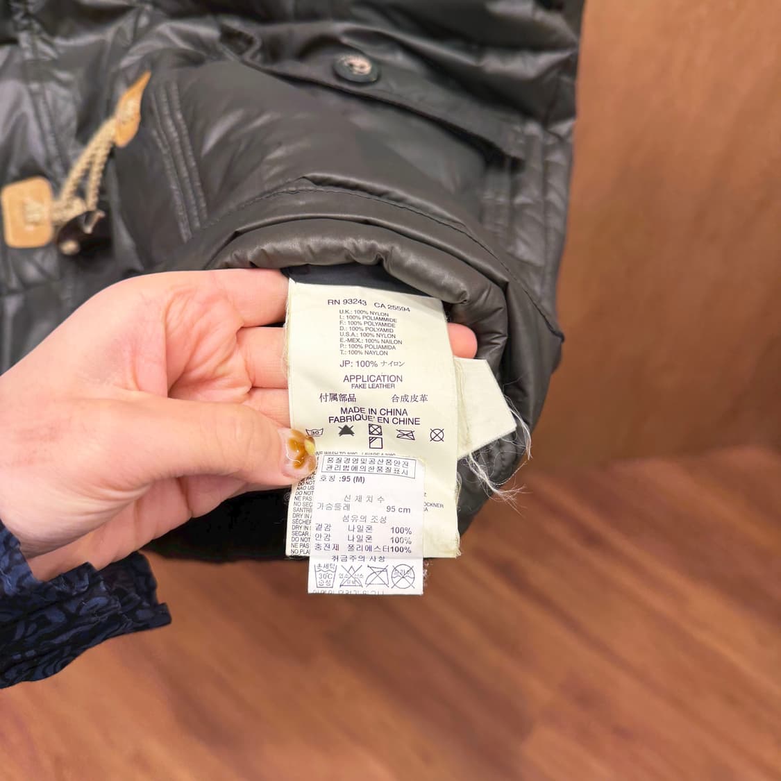 디젤 후드 패딩 자켓 더플 토글 버튼 퀄팅 플랩 포켓 퀄팅 디테일 카키 상품이미지7