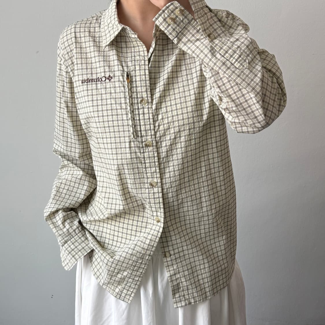 [L] 컬럼비아 체크 셔츠 상품이미지1