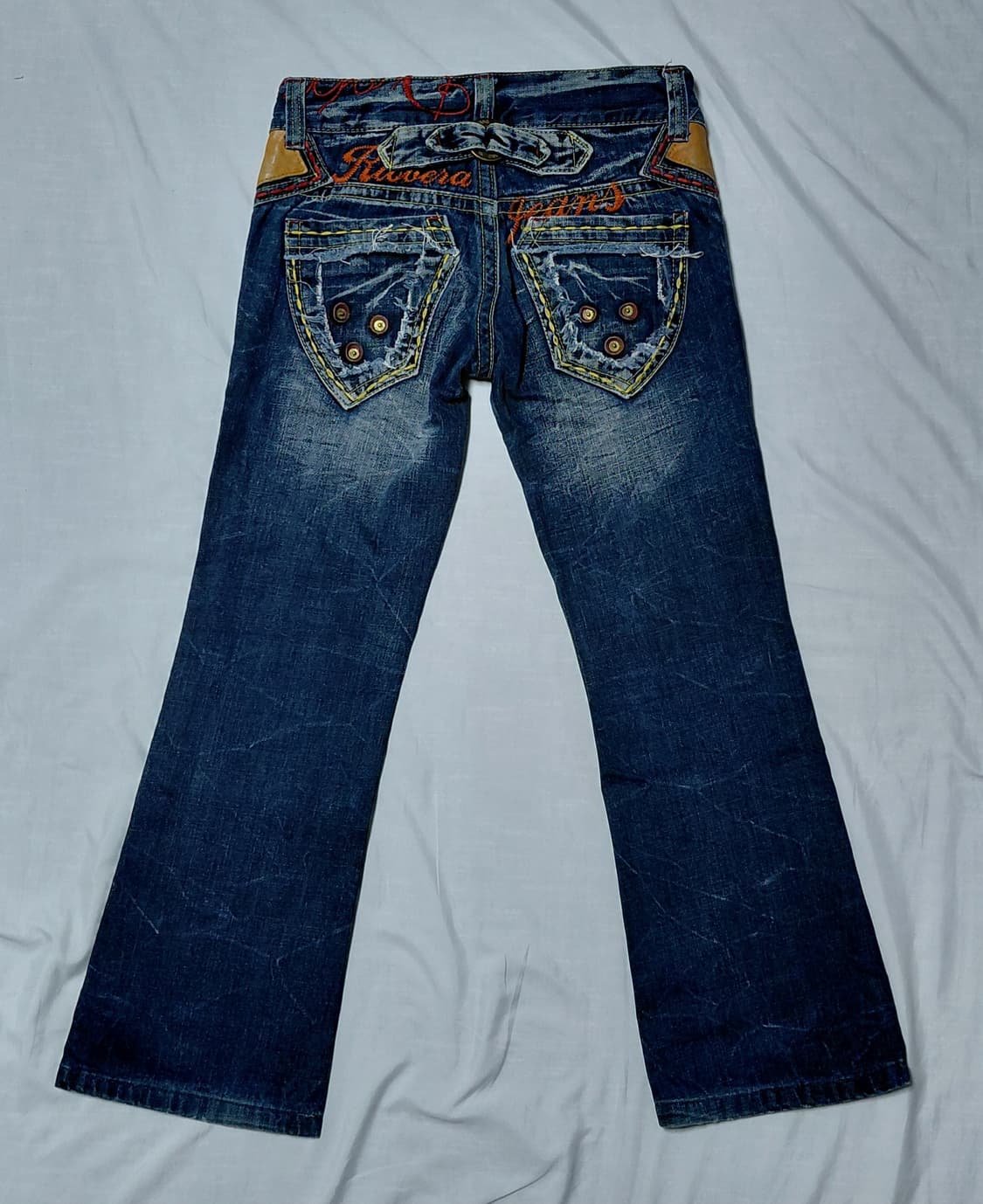 [25] 리오베라(Riobera) 자수 포인트 빈티지 데님 팬츠 상품이미지7
