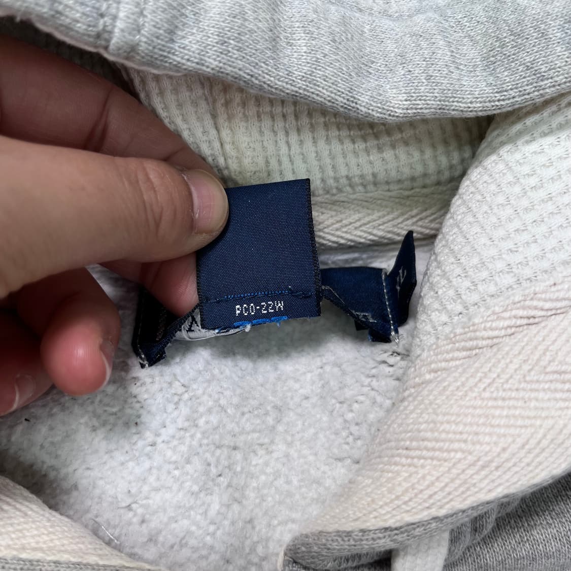 105 폴로 랄프로렌 와플 그레이 후드집업 상품이미지4