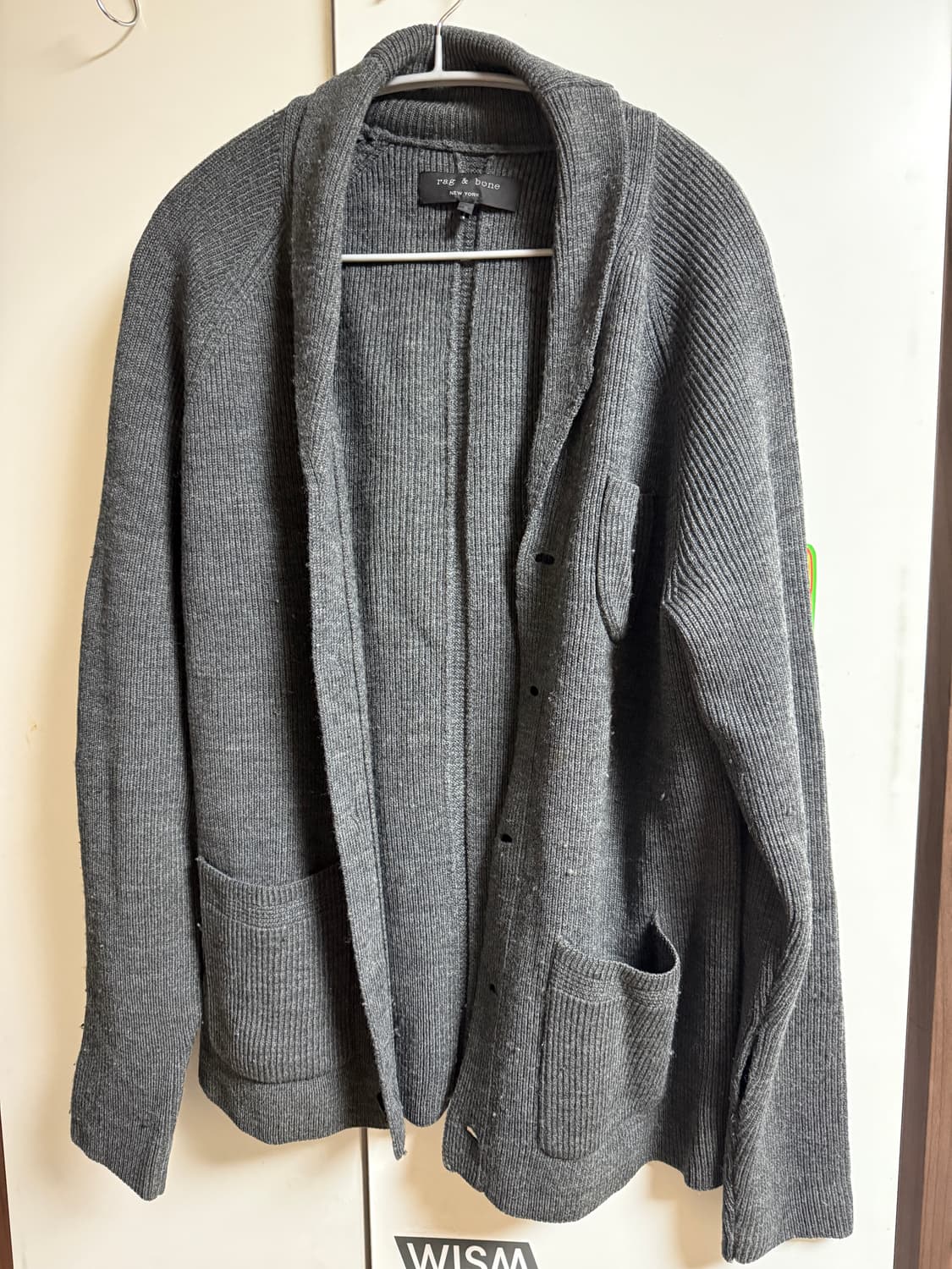 랙앤본 rag&bone 뉴욕 차콜색 숄카라 가디건 195000원 상품이미지3
