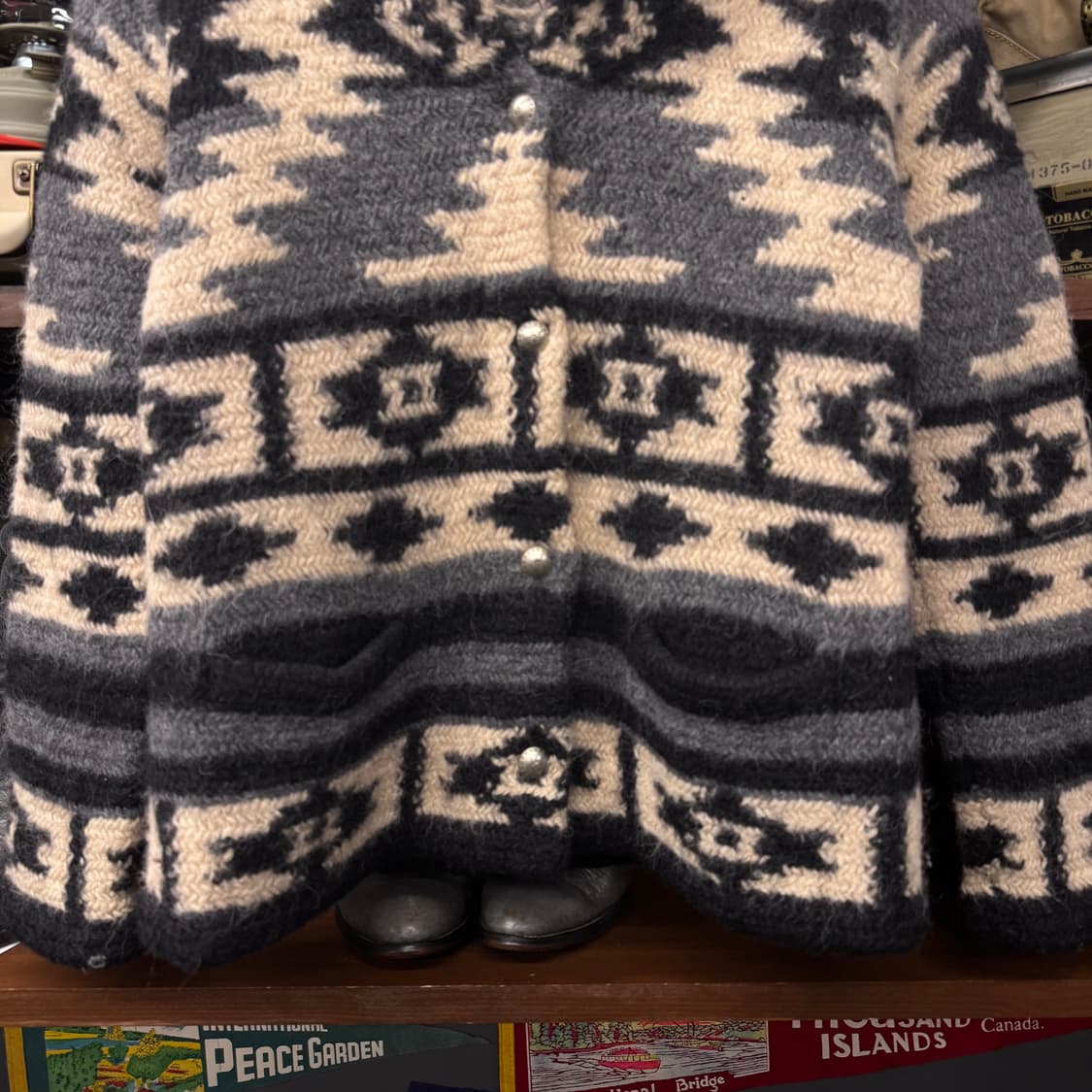 00s 로렌 랄프로렌 by 폴로 헤비 울 코위찬 콘초 버튼 N47 상품이미지4