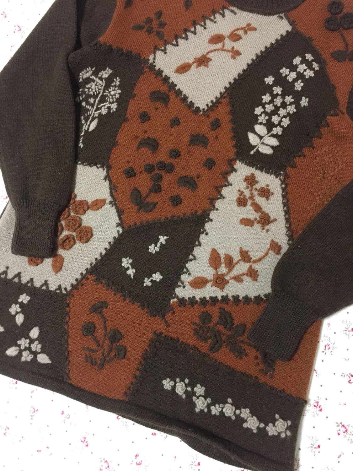 빈티지 히피모리걸 반폴라 니트 상품이미지3