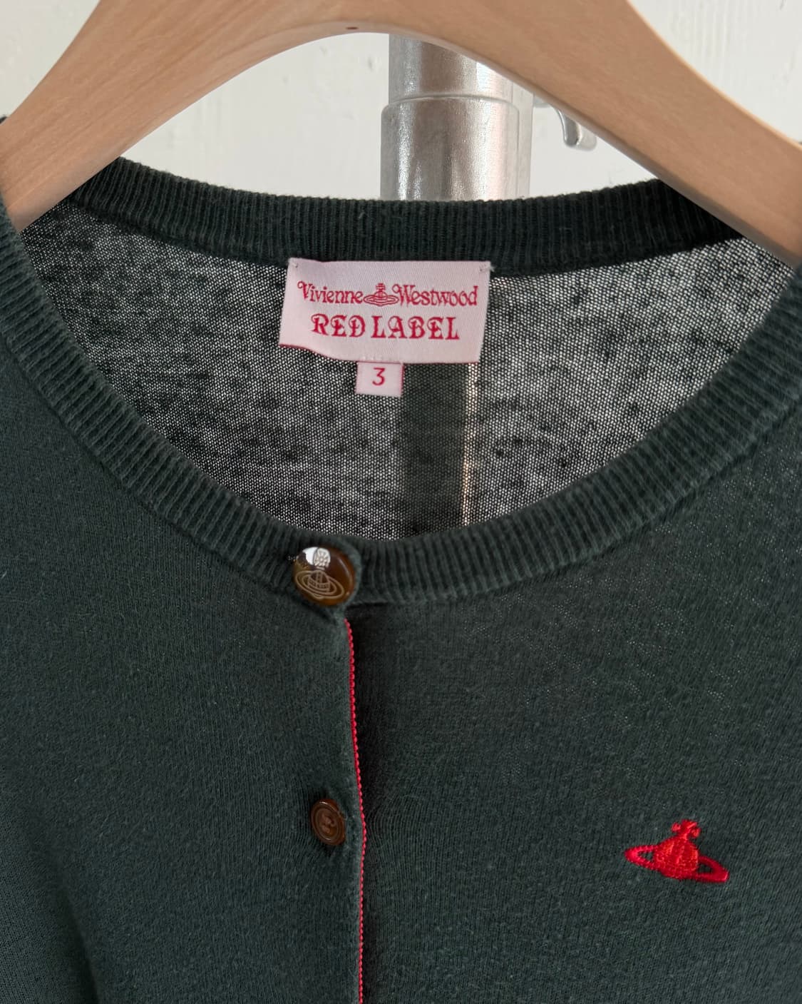 비비안 웨스트우드 레드라벨 ORB로고 코튼 유넥 가디건 상품이미지5
