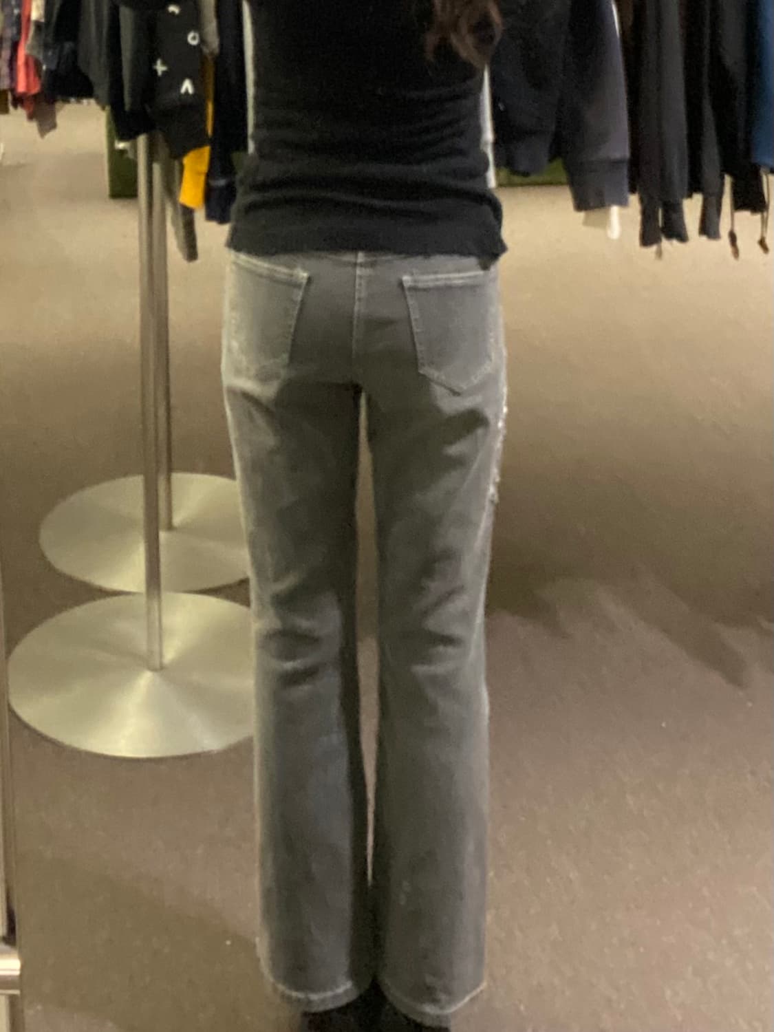 OS)일본 빈티지 여성 오리엔탈 자수 부츠컷 팬츠 상품이미지3