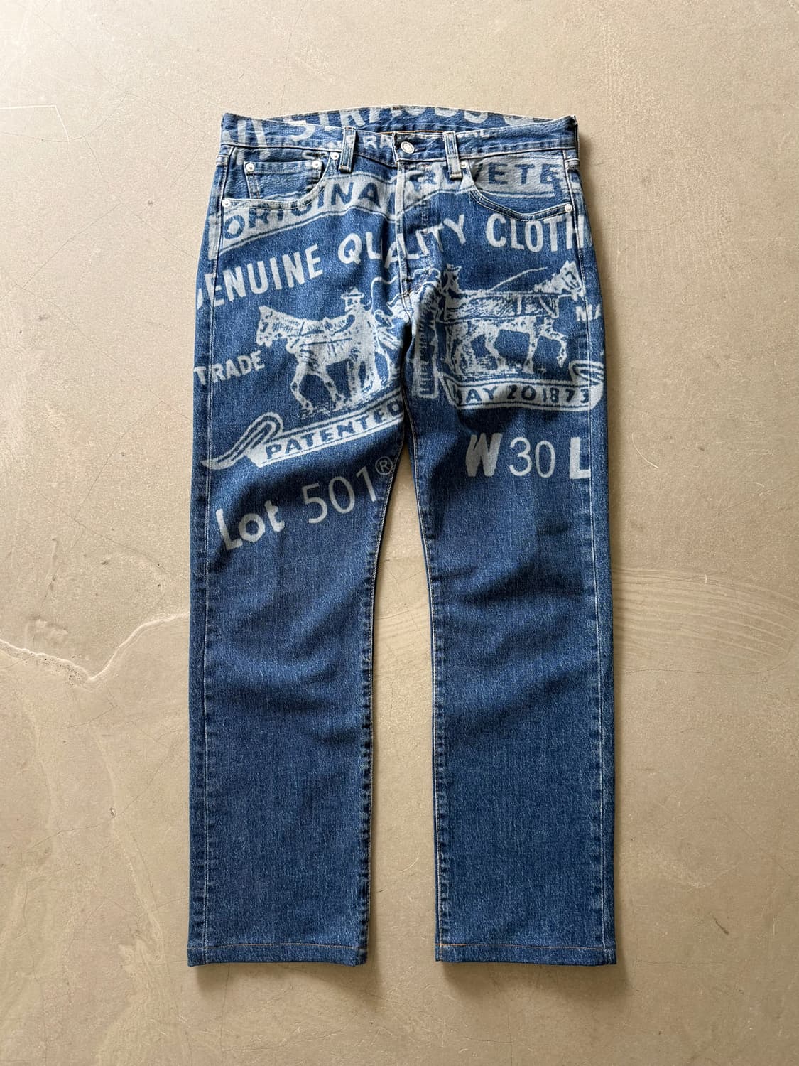 Levi's 501 Print Straight Jeans 상품이미지2