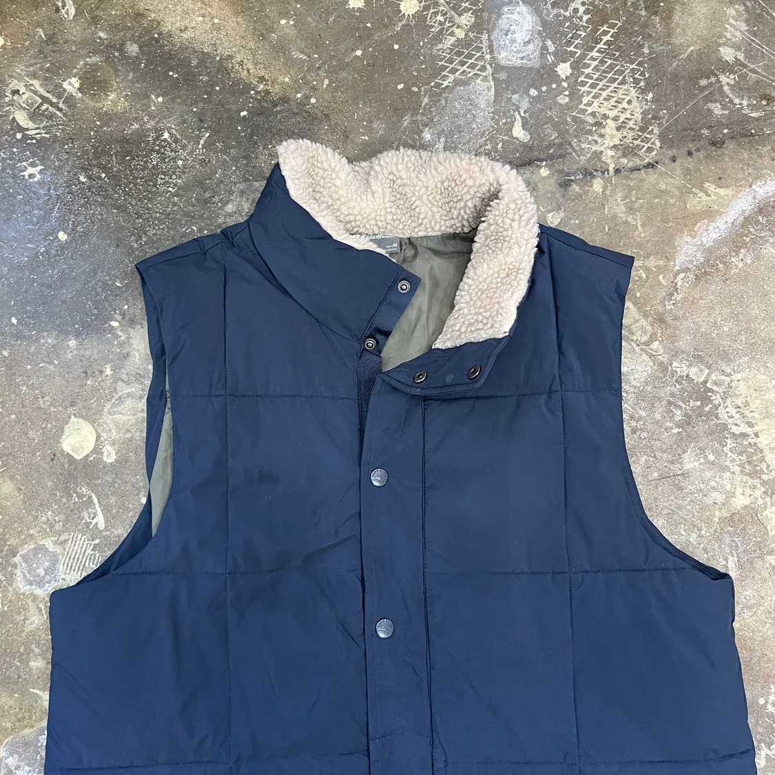 M) 에디바우어 네이비 퀼팅 패딩 조끼 상품이미지2