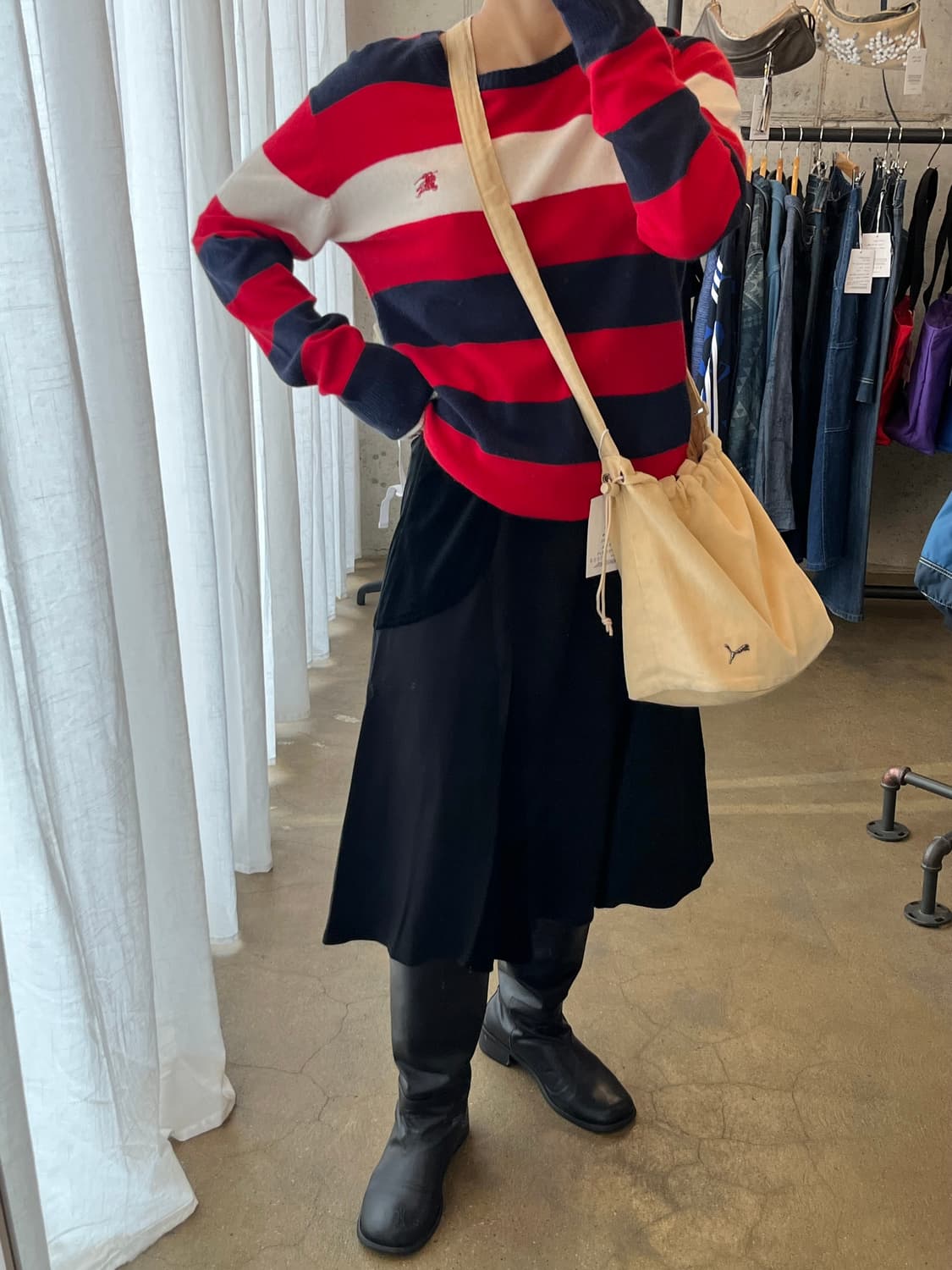 버버리 레드 로고 스트라이프 롱슬리브 니트 상품이미지10