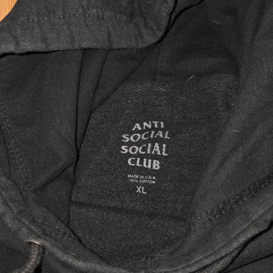 안티소셜 클럽 빅로고 후드티(XL)
 상품이미지6