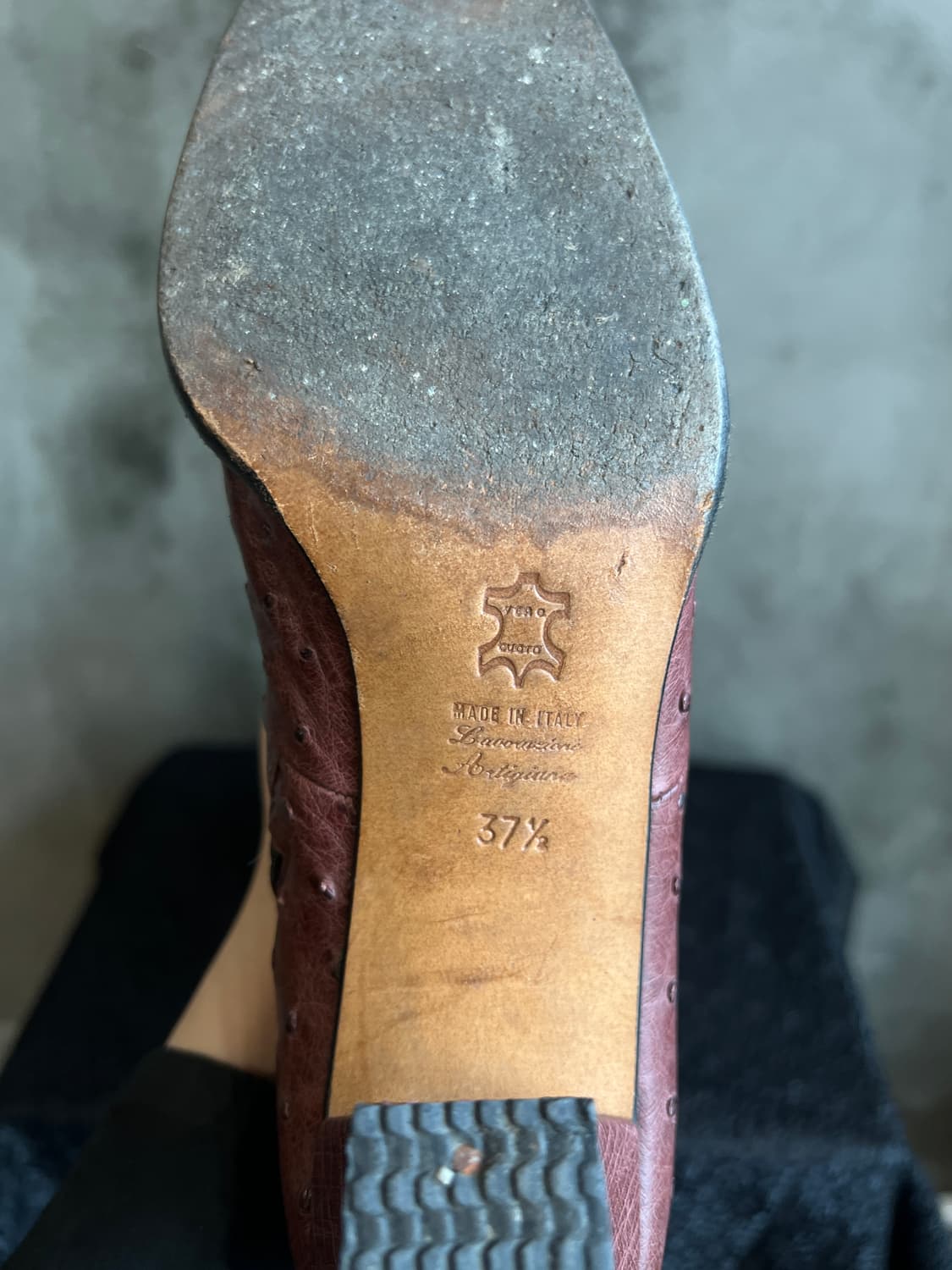 안젤로 코폴라 오스트리치 레더 앵클 부츠 상품이미지8