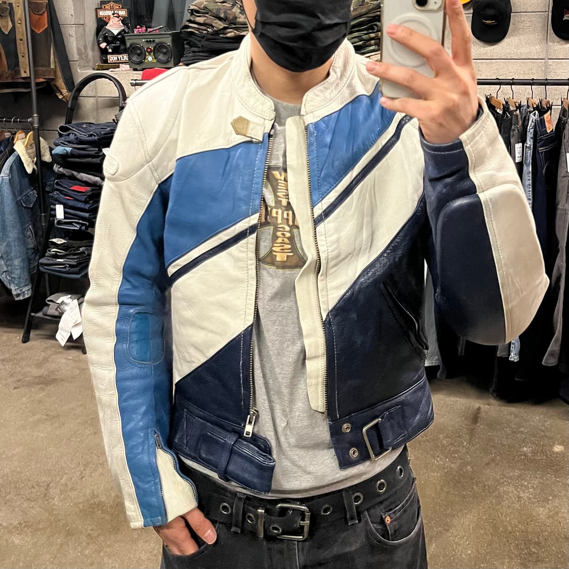 80s Hein Gericke 가죽 레이싱 자켓 (95) 상품이미지7