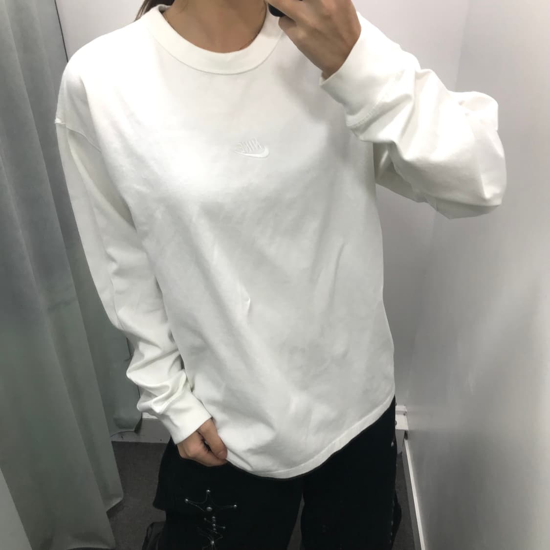 나이키 화이트 롱슬리브 상품이미지2