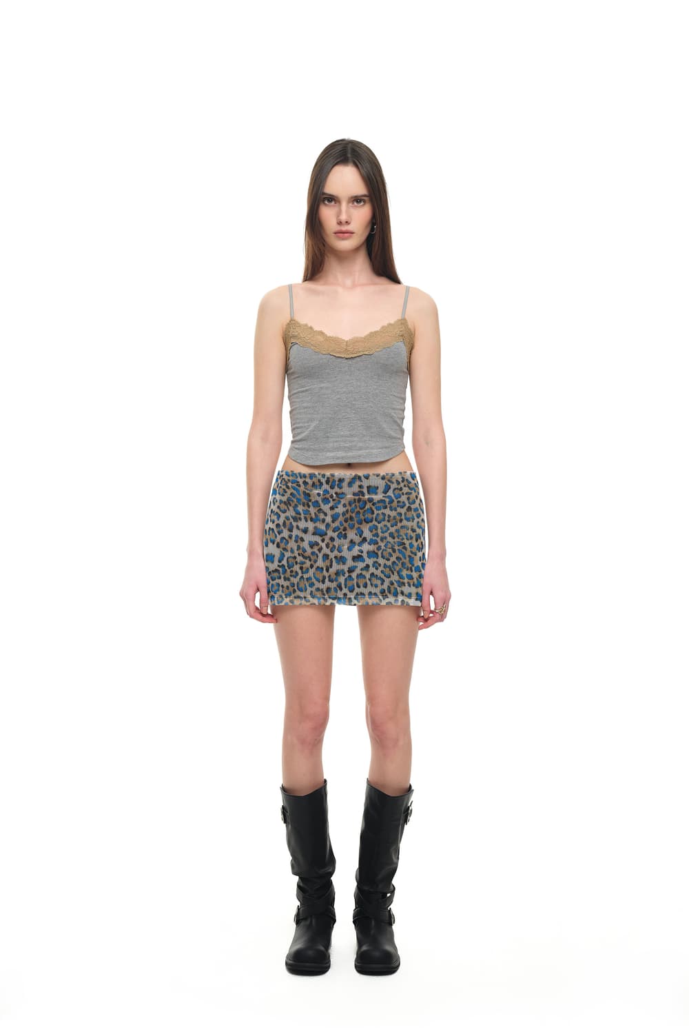 투머치택스 LACE POINT 02 CAMI TOP (GREY) 상품이미지2