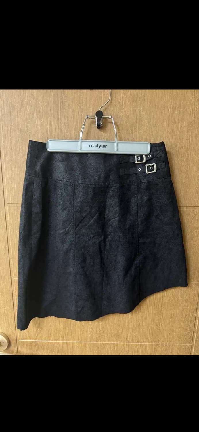 커렌트 빈티지 크랙 버클 스커트 상품이미지3