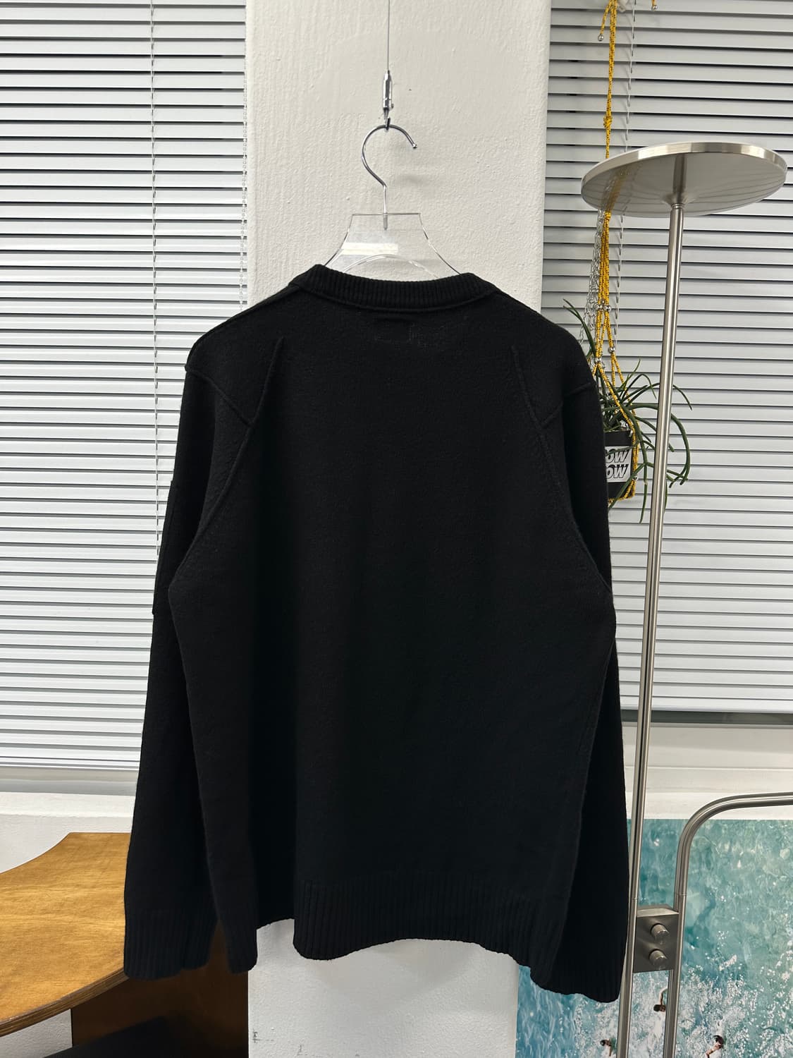 cp company 크루넥 렌즈 니트 블랙 상품이미지3