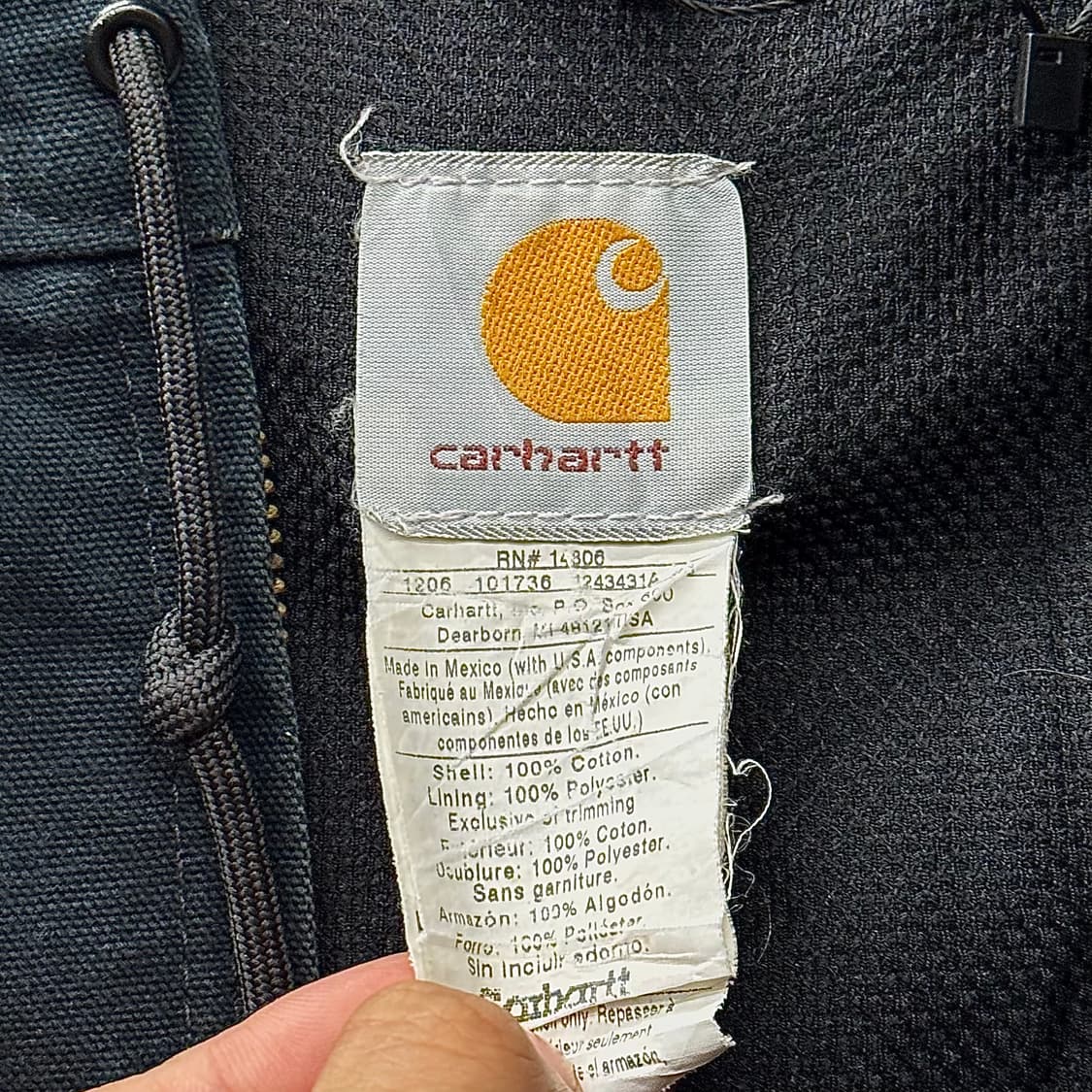 00s 칼하트 오리지널 메쉬 라이닝 엑티브 워크 후드 자켓 N233 상품이미지6