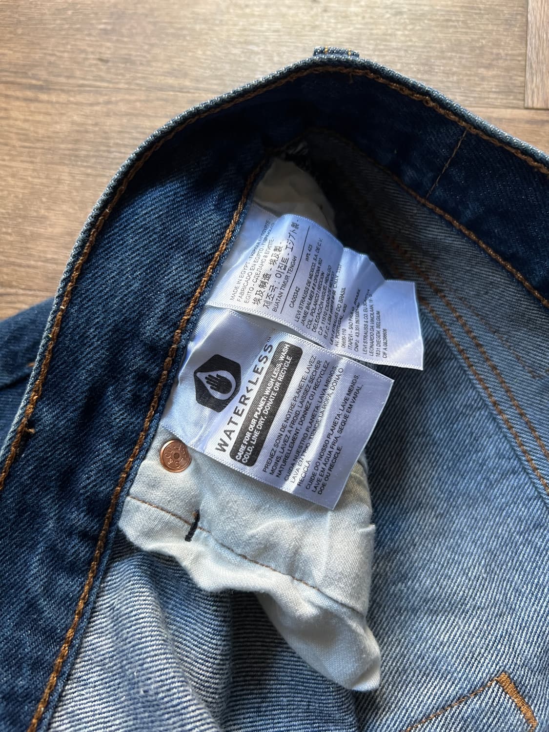 [38]리바이스 501 스트레이트핏 진청 데님 팬츠 상품이미지4