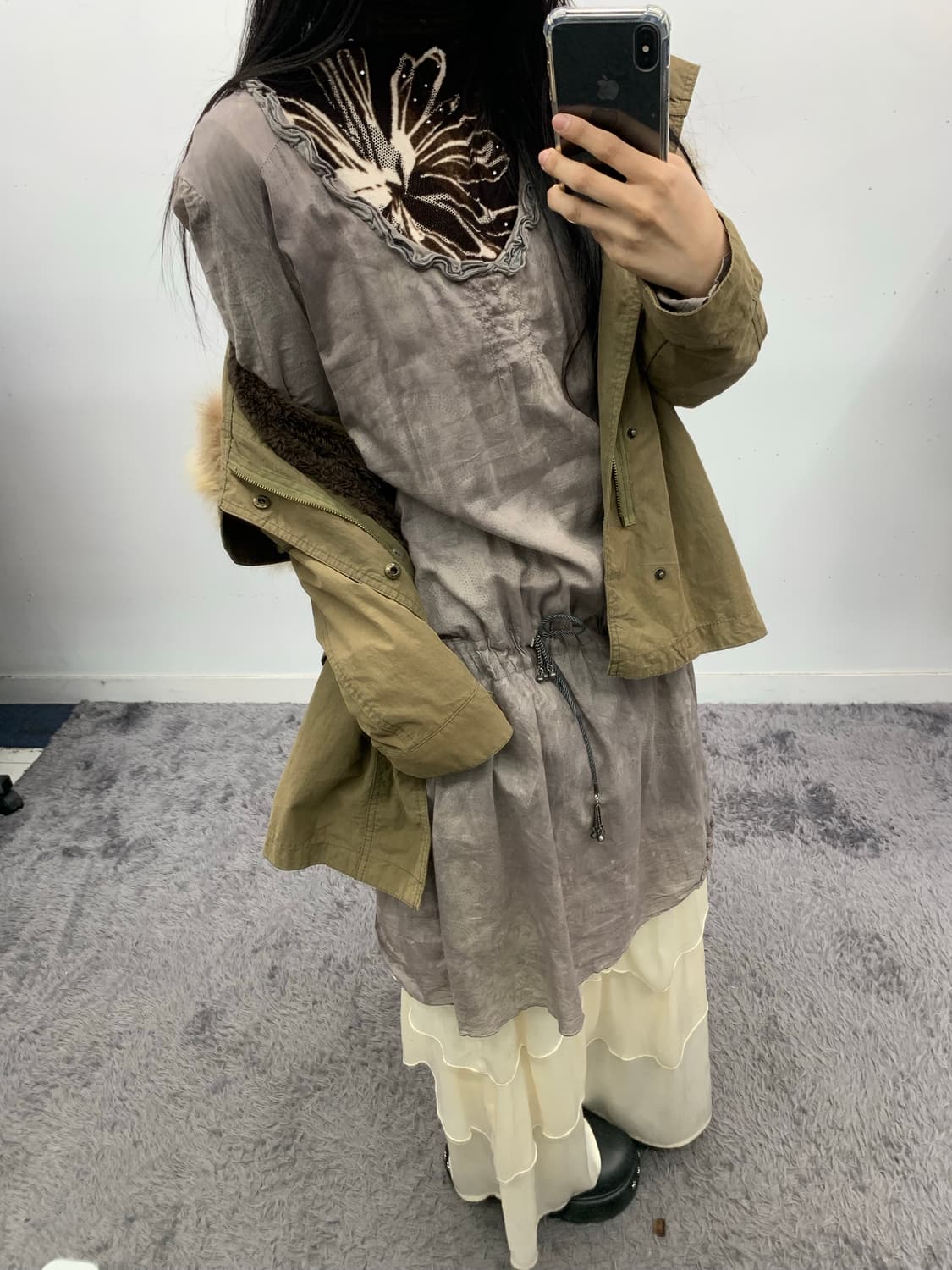 Lunacion 프릴 롱스커트 상품이미지2