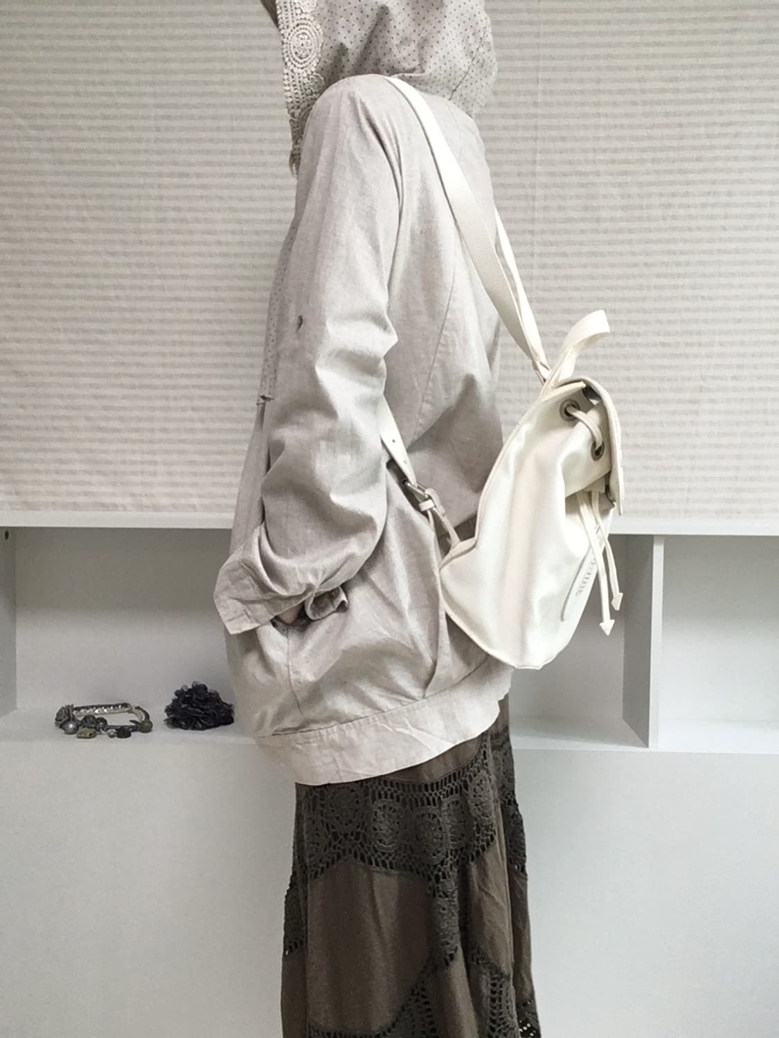 jpn vintage mori dot crochet hood one-pi 상품이미지6