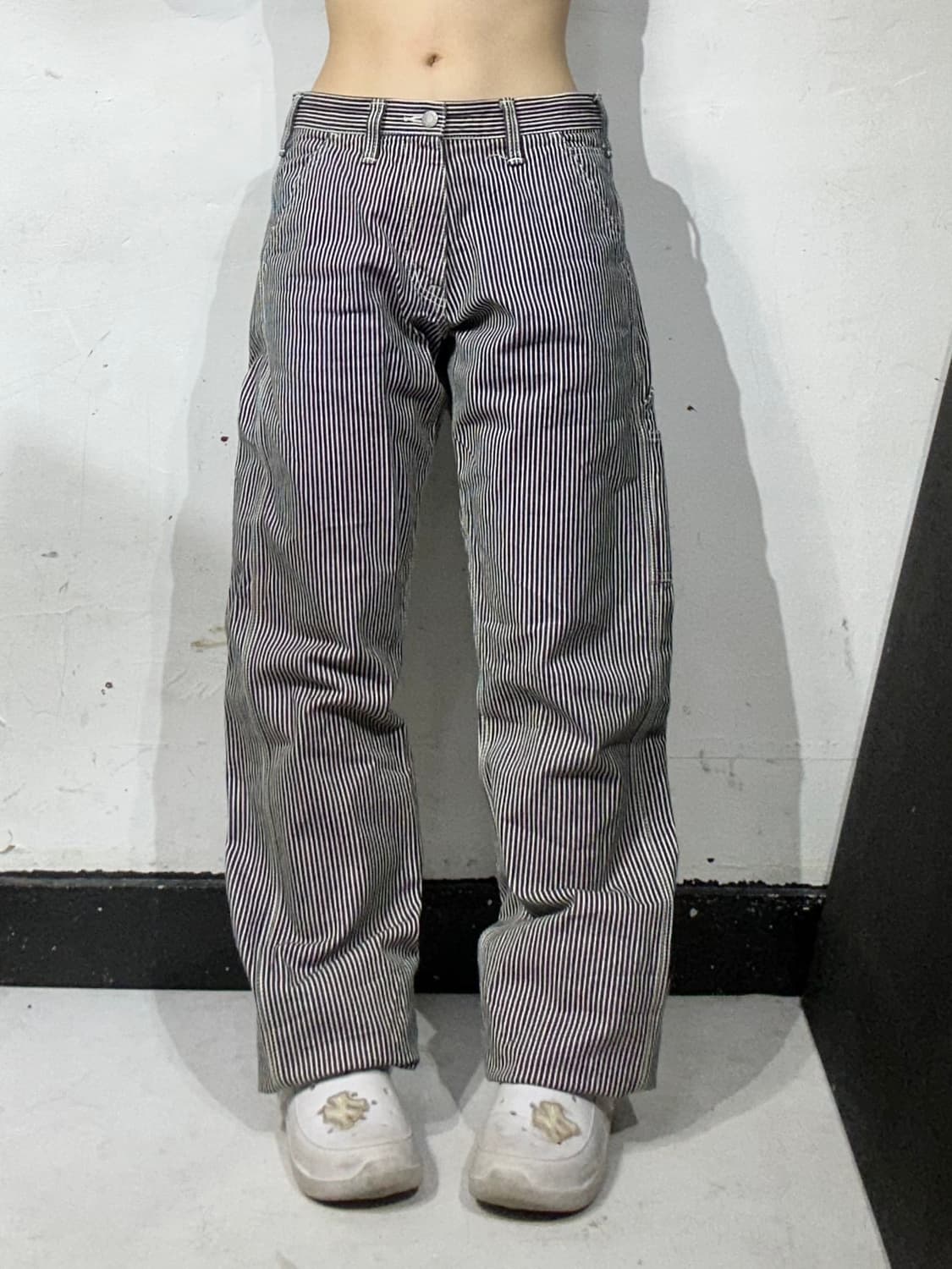 빈티지 Made in japan 블랙 히코리 와이드 워크 팬츠 30 상품이미지2